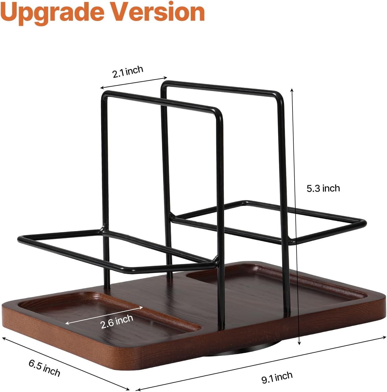 Napkin Holder for Table,Rotating Wood Metal Napkin Holder with Salt and Pepper Shakers Caddy,Farmhouse Rustic Vertical Napkin Dispenser for Kitchen Dining Table Decor,Not Including Shakers - Image 7