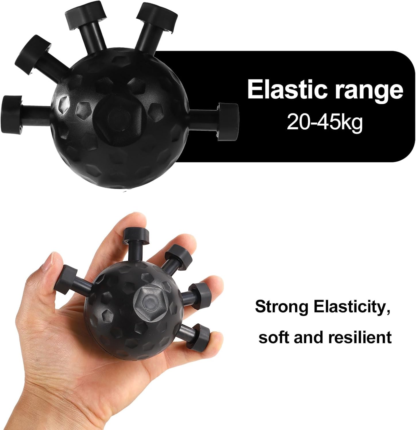 Finger Grip Strengthener, Silicone Ball Grip Strength Trainer Finger Exerciser Gripper Forearm Hand Strengthener for Musicians Rock Climbers Fitness Enthusiasts - Image 7