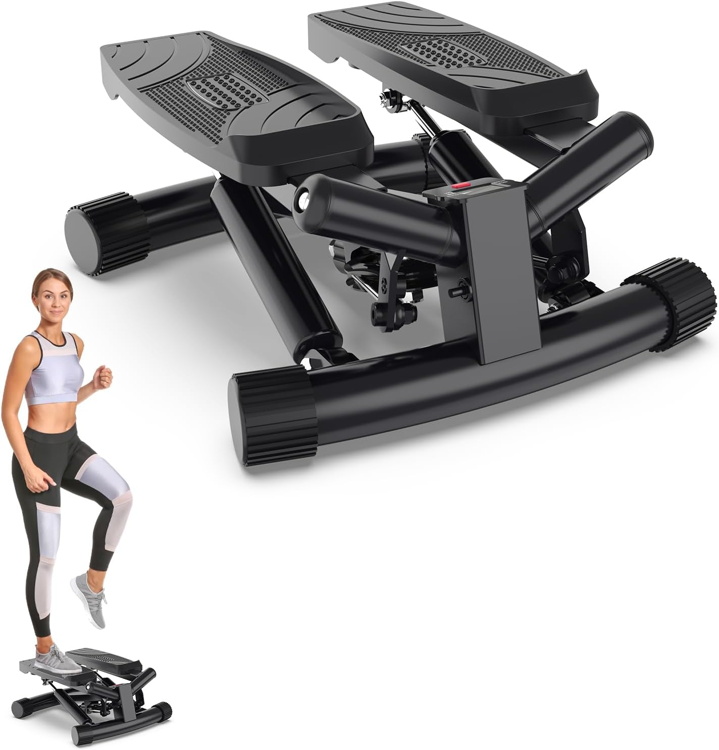 Mini Stepper Exercise Machine, Hydraulic Home Stepper Exercise Machine,300 LB Weight Black, Step Machine for Exercise at Home,2 MM Thickness Stepping Machine for Exercise at Home - Image 2
