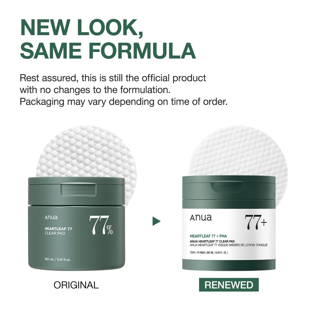 ANUA Heartleaf 77 Toner Pad, Mild Exfoliating Facial Pads for Glass Skin, Hydrating Pore Care for Sensitive Skin, Heartleaf Extract, PHA, Centella, Non comedogenic, Korean Skin Care (70 Pads) - Image 3