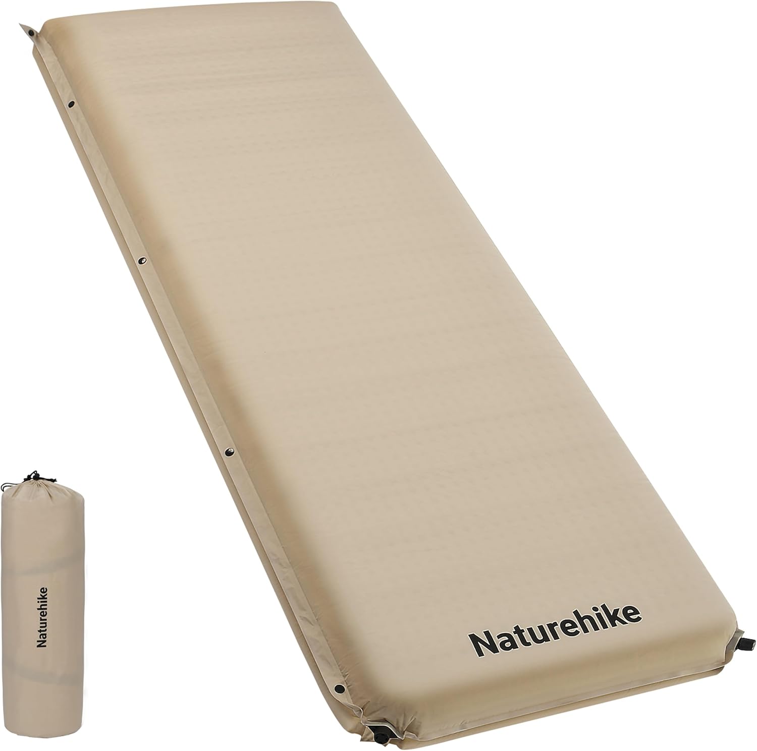 Naturehike 4"/10cm Ultra Thick Foam Self Inflating Sleeping Pad, R9.5 Patchwork Sleeping Mats with 75D Fabric, 4 Seasons Air Mattress for Camping, Travel, Car, Tent, Cot, Hiking - Image 2