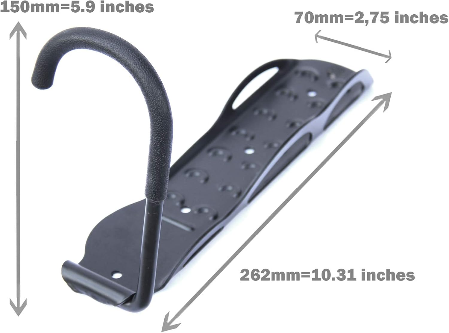 BikeHand Bike Wall Hanger - Heavy Duty Vertical Bicycle Wall Hook Mount Holder Rack for Garage Shed Indoor Storage - Fits MTB & Road Bikes - 1 Pack - Image 5