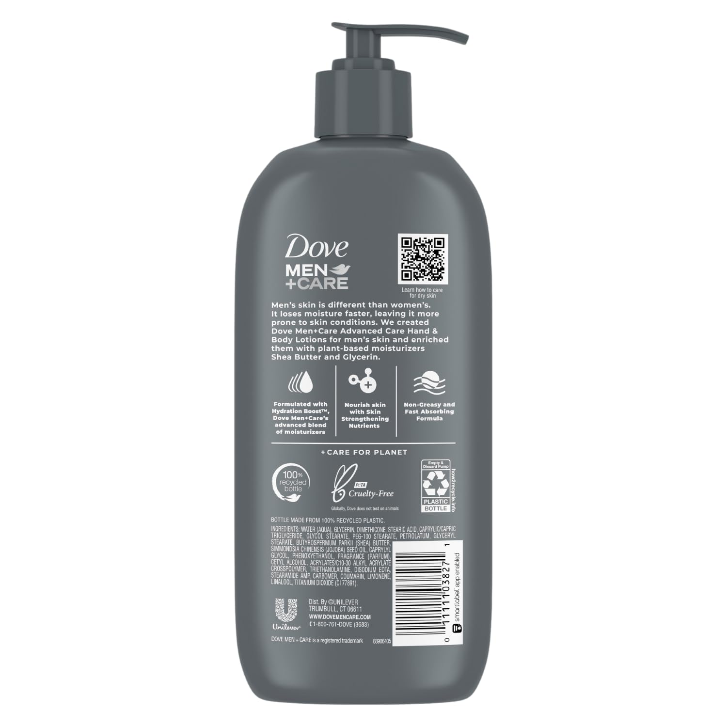 Dove Hand & Body Lotion, Men+Care Value Pack – Everyday Skin Comfort Formula with Shea Butter & Jojoba Oil, Refreshing Lotion for Dry Skin, 13.5 Fl Oz (Pack of 2) - Image 3