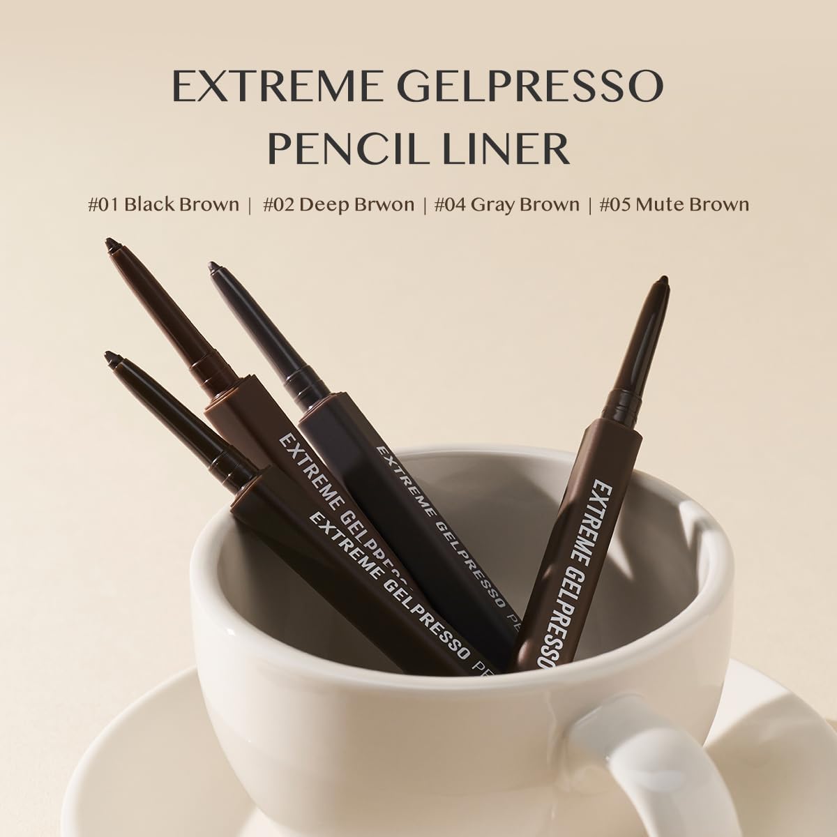 CLIO Extreme Gelpresso Pencil Eyeliner | Smudge-Proof, Waterproof, Long-Lasting, Long-Wear, 6 Cool and Warm Tone Shades, Ultra-Smooth, Creamy Formula (001 Black Brown (NEW)) - Image 3