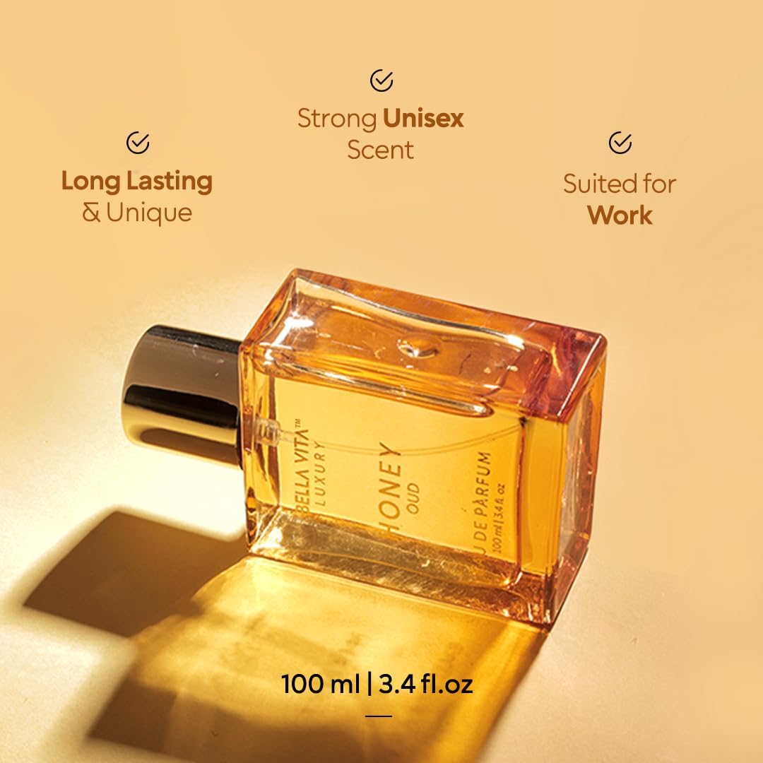 Honey Oud Eau de Parfum (3.4 fl. oz.) | Patchouli, Vanilla, Bergamot, Floral & Spicy + Made with Clean & Vegan Essentials Oils + Cruelty Free | Long-Lasting Unisex Fragrance - Image 5