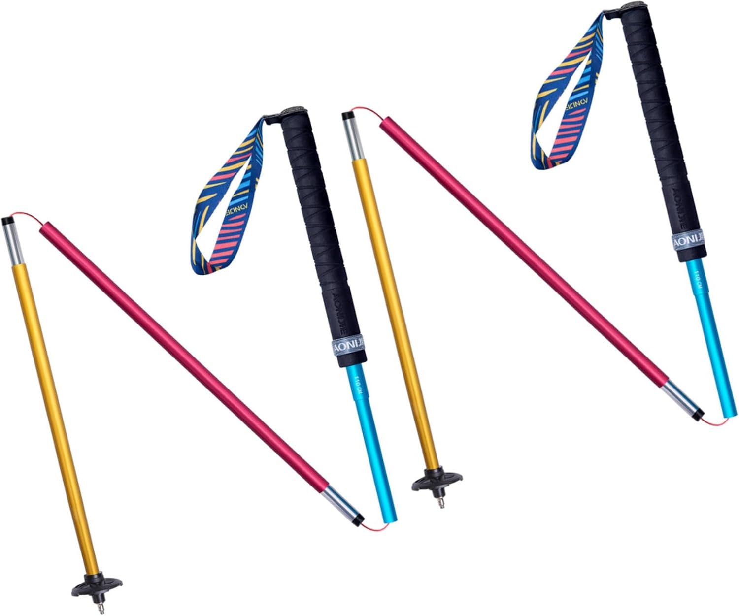 AONIJIE Trail Running Poles 2 Pcs Outdoor Trekking Poles Foldable Aluminum Alloy Sticks Quick Lock Ultralight for Camping Hiking Mountaining Marathon - Image 2