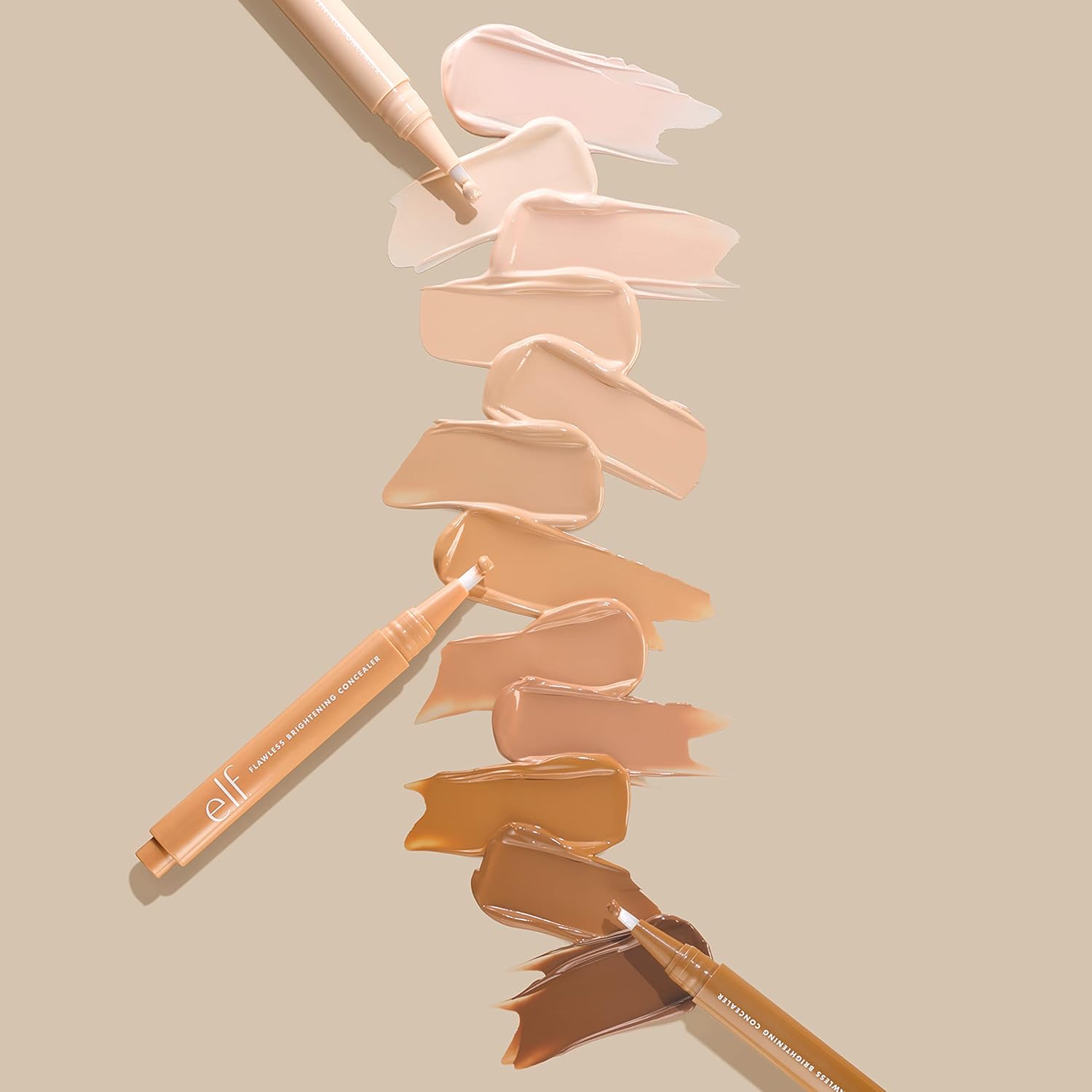e.l.f. Flawless Brightening Concealer, Illuminating & Highlighting Face Makeup, Conceals Dark Under Eye Circles, Tan 41 W, 0.07 Fl Oz - Image 4