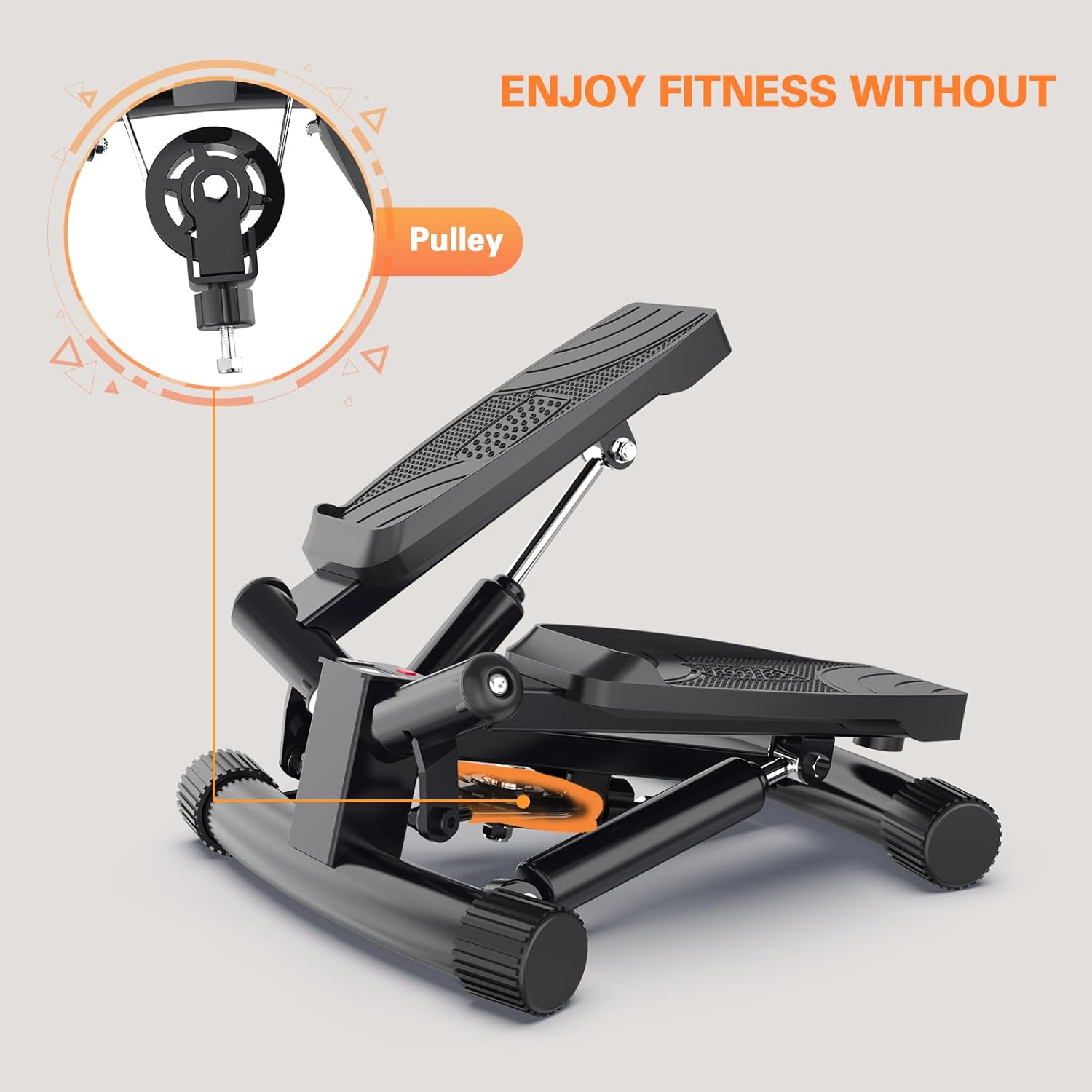 Mini Stepper Exercise Machine, Hydraulic Home Stepper Exercise Machine,300 LB Weight Black, Step Machine for Exercise at Home,2 MM Thickness Stepping Machine for Exercise at Home - Image 5