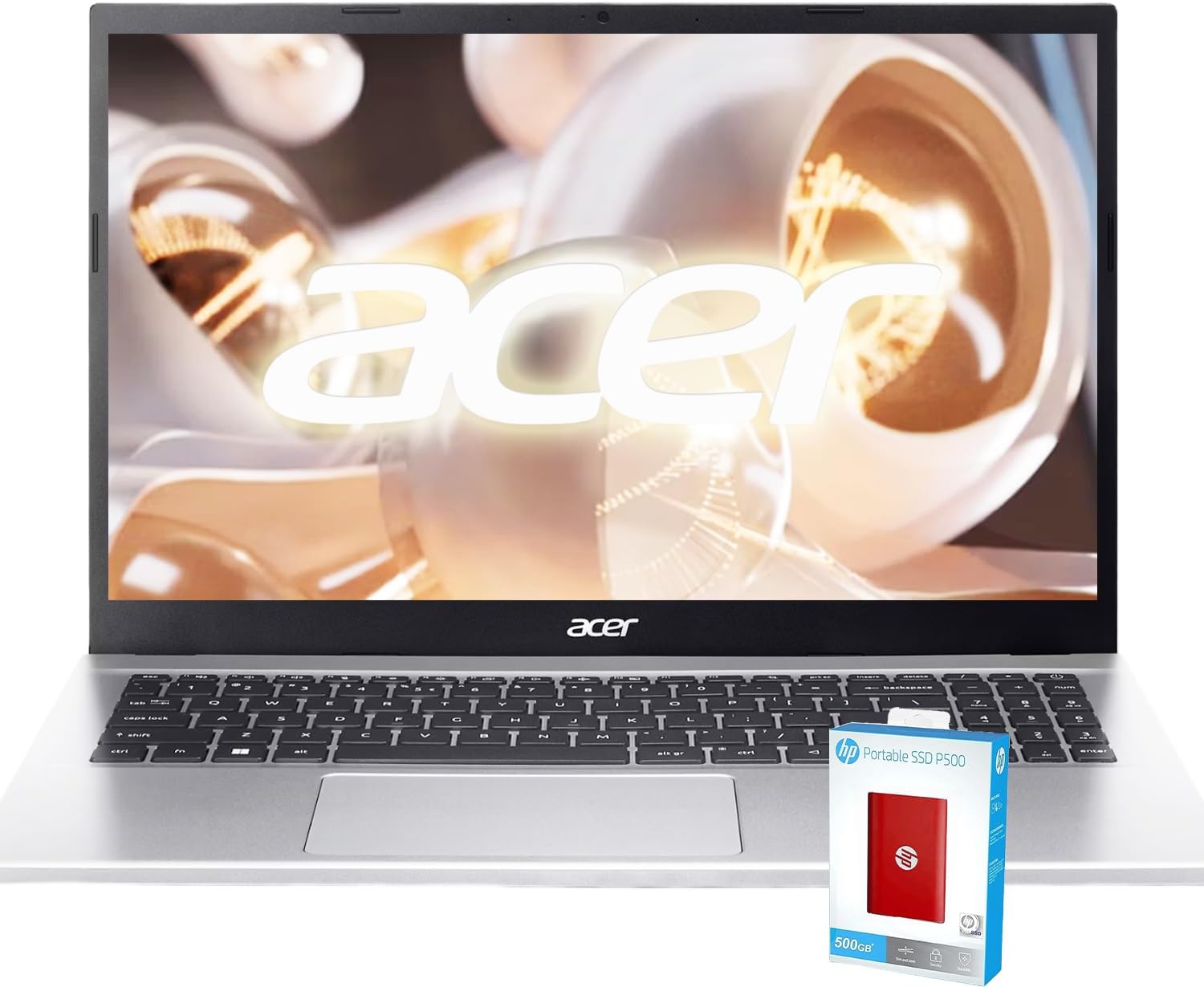 acer Aspire 3 Laptop | 15.6" FHD (1920 x 1080) Display | AMD Radeon | 8-Core AMD Ryzen 7-5700U | 32GB RAM | 1TB SSD (512GB PCIe SSD withHP P500 512GB Portable SSD) | WiFi-6 | Windows 11 Home - Image 2