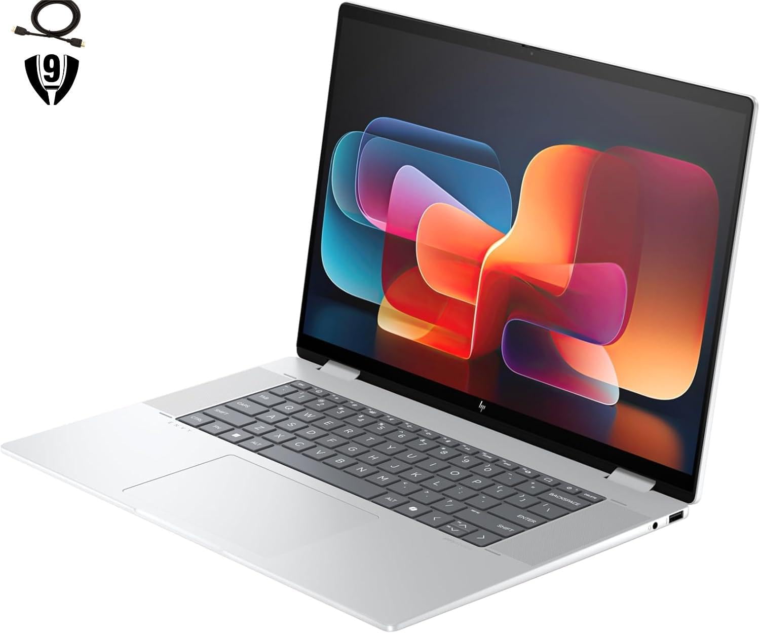 HP Envy 16" Wide Ultra XGA Touchscreen 2-in-1 Laptop, Built-in AI, Intel Core Ultra 5 125U Processor, 16GB RAM 512GB SSD, Wi-Fi 6E, Backlit Keyboard, 5MP IR Camera, Windows 11 Pro, Glacier Silver - Image 3