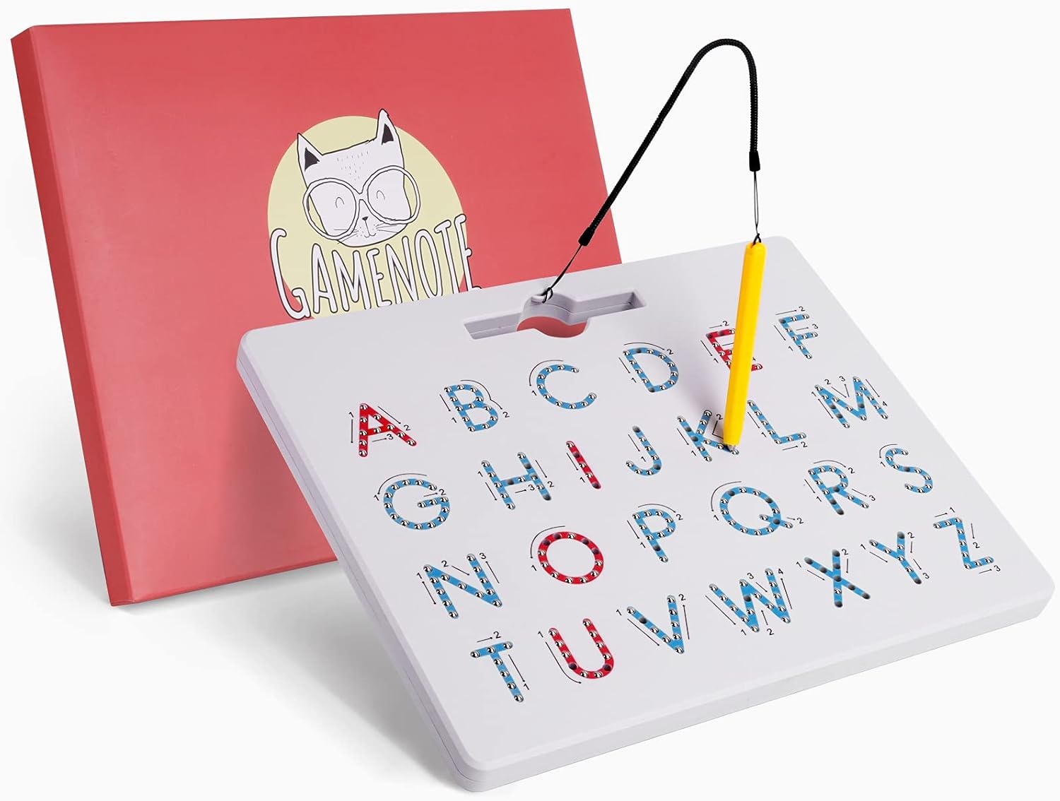GAMENOTE Double Sided Magnetic Letter Board - 2 in 1 Alphabet Magnets Tracing Board for Toddlers ABC Letters Uppercase & Lowercase Practicing Learning Education Toys - Image 8