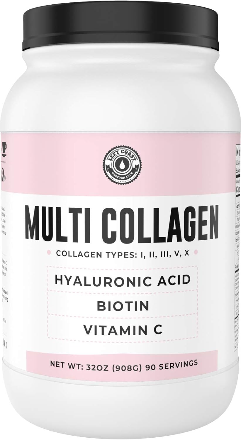 Multi Collagen Powder with Biotin, Hyaluronic Acid, Vitamin C (2lb Value Size) | Hydrolyzed Collagen Supplement (Types I, II, III, V, X). Hair, Skin, Nails for Women, Men - Image 2