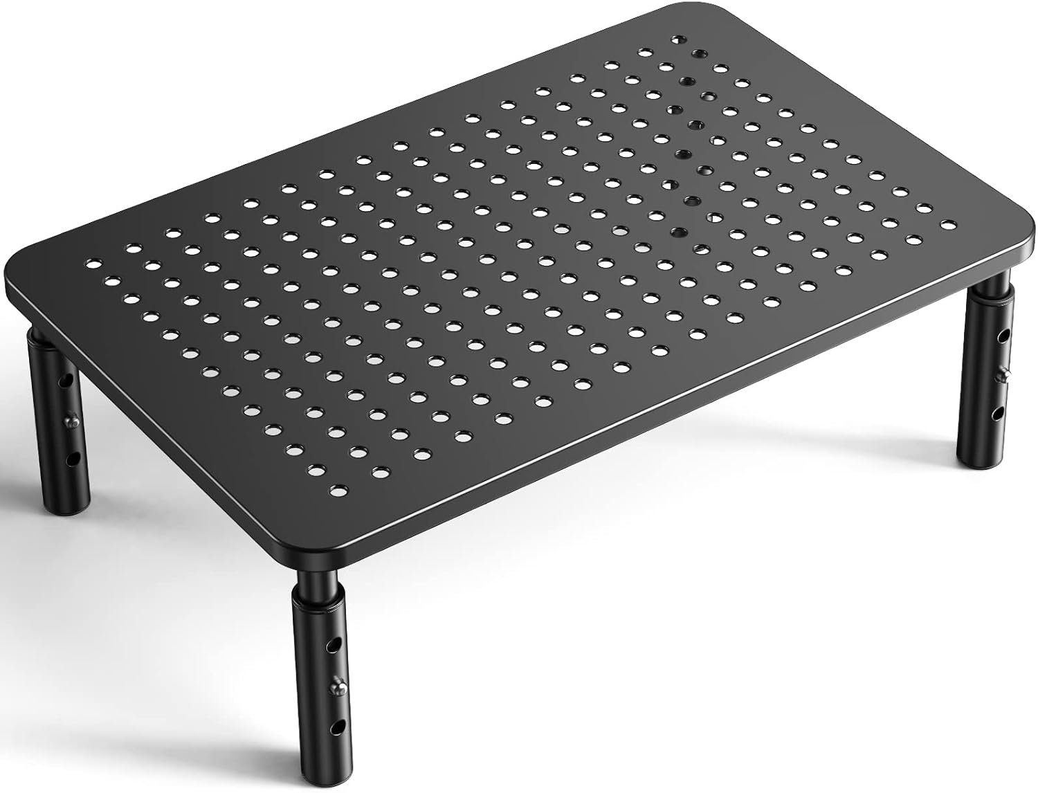 LORYERGO Monitor Stand, Monitor Riser 3 Height Adjustable, Laptop Stand Desk With Metal Vented Platform, Computer Stand for Printer, Laptop, PC Tower, Laptop Stand for Office & Home - Image 2