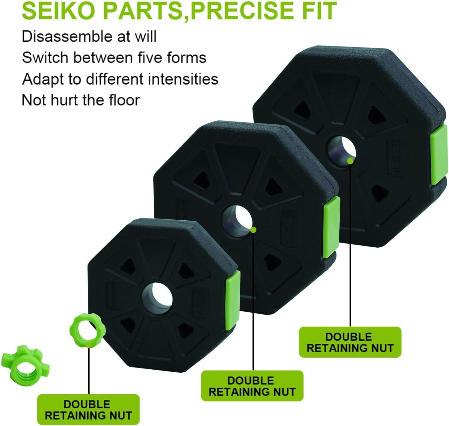 4-In-1 Adjustable Dumbbell Set - Dumbbell/Barbell/Kettlebell/Push Up Stand for Home Gym - Image 5