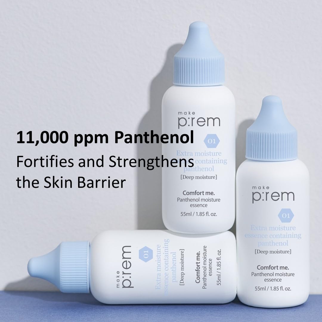 MAKE P:REM Comfort Me. Panthenol Moisture Essence, Skin Barrier Repair Serum, EWG Green, Fragrance-Free, Korean Moisturizing Skin Care, 80ml, 2.70 Fl.Oz. - Image 3