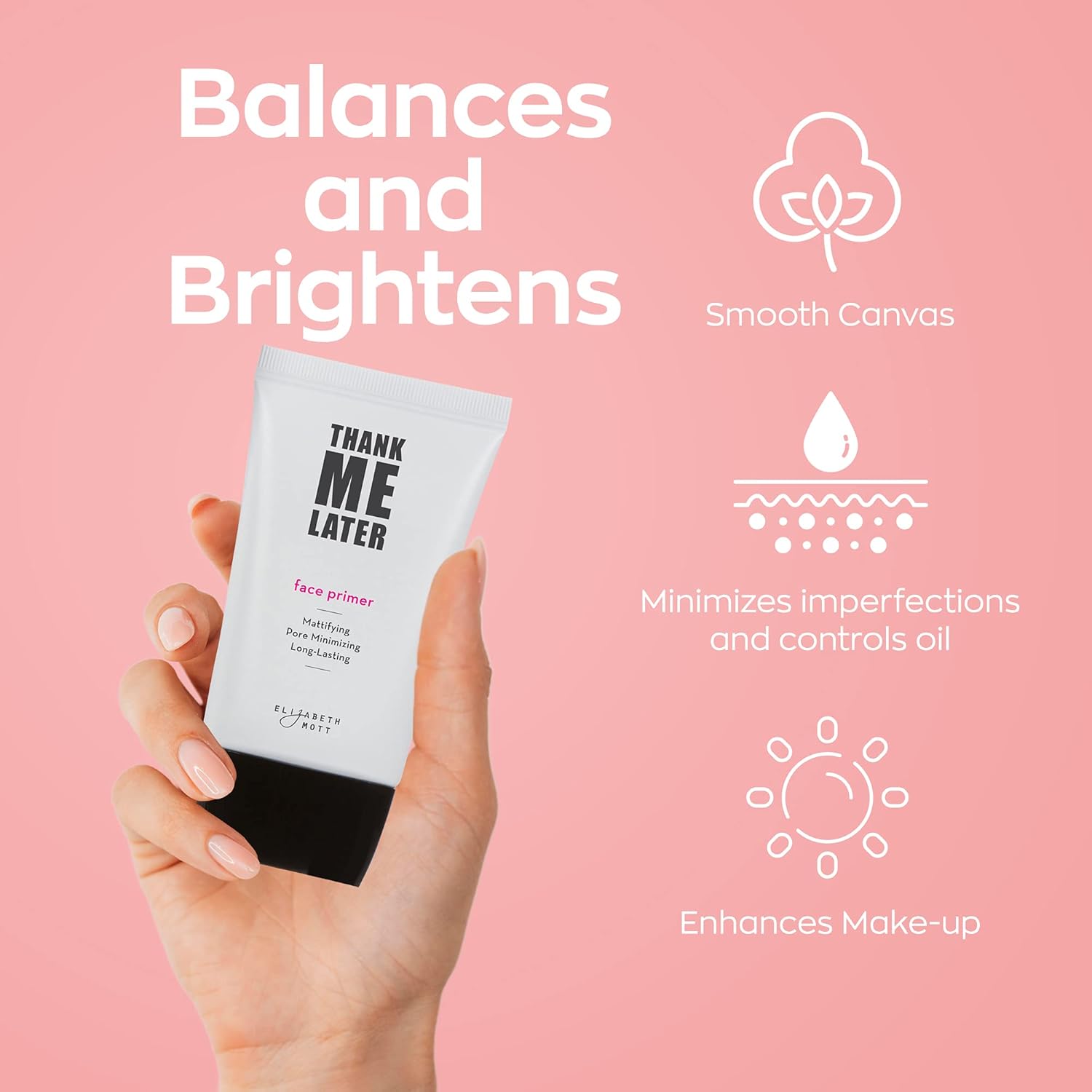 Elizabeth Mott | Thank Me Later Mattifying Face Primer and Blurring Face Primer with SPF30 Set | Cruelty-Free and Paraben-Free - Image 6
