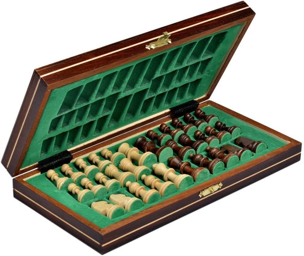 Chess and games shop Muba Wooden Tournament Chess Set with Wooden Board and Chess Pieces - Chessmen - European (10.5.'' (27cm) - Magnet) - Image 2