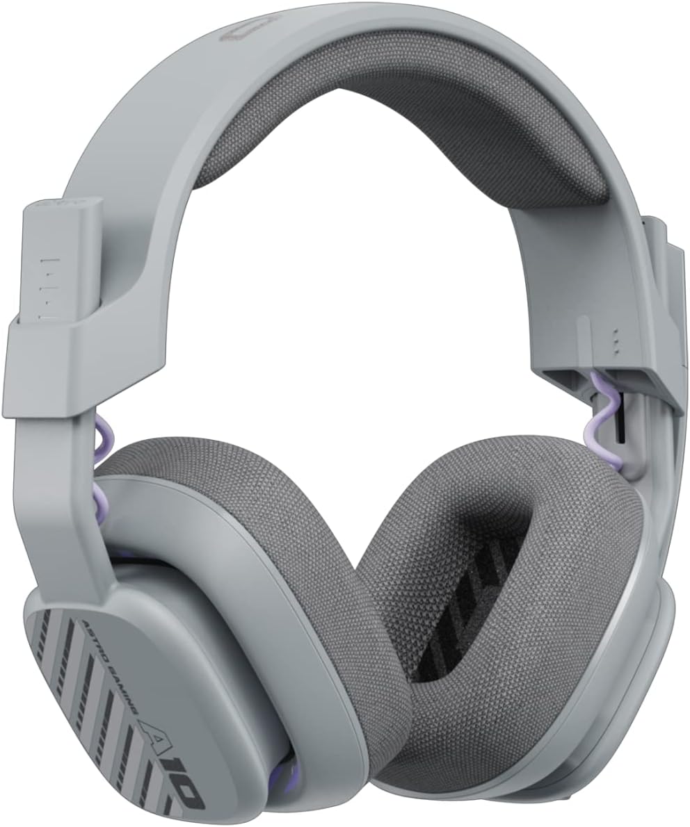Logitech G Astro A10 Gen 2 Cross-Platform Wired Gaming Headset for PlayStation 5/4, Xbox S|X, Nintendo Switch, PC: 3.5mm Headphone Jack, 32mm Drivers, Flip-to-Mute Mic, Over-Ear - Grey - Image 2