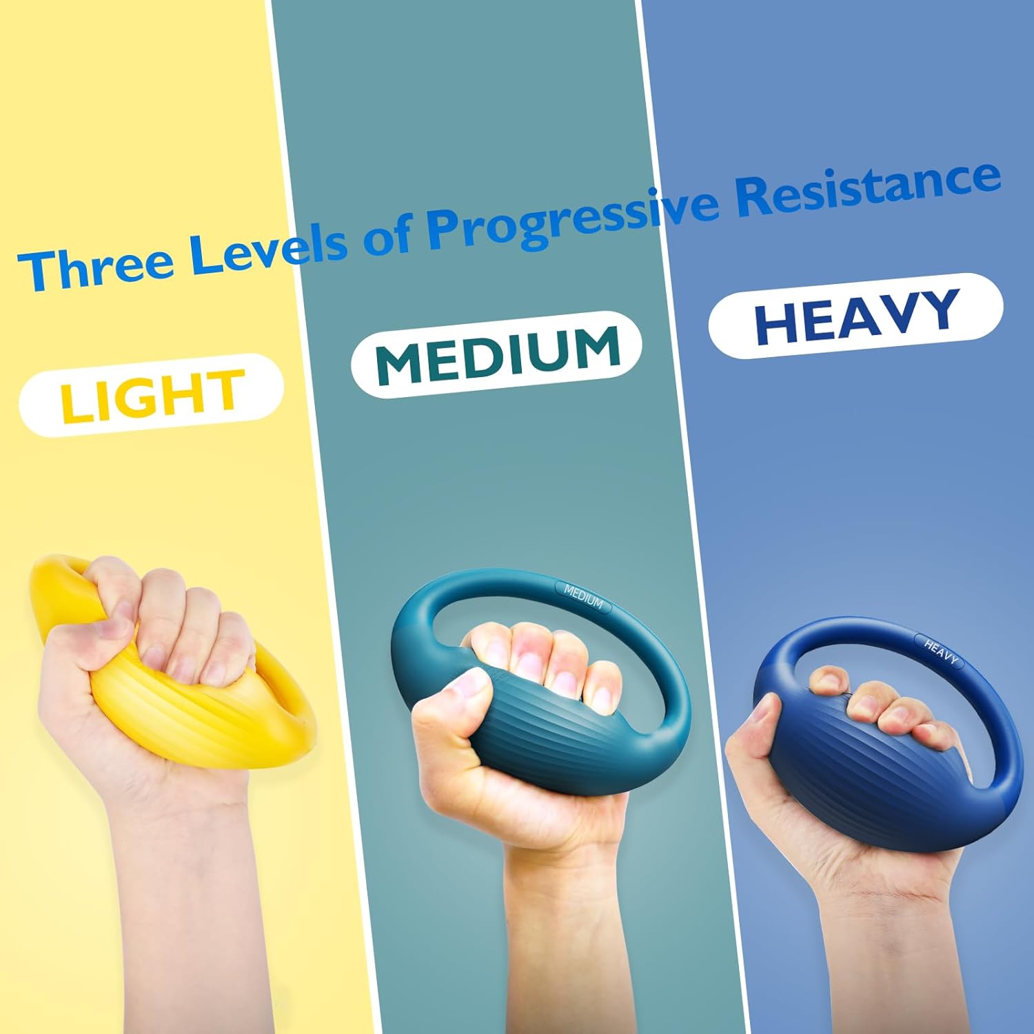 FitBeast Hand Exercise Balls - 3 Resistance Levels Stress Balls for Adults, Squeeze Balls for Hand Therapy, Rehabilitation, Arthritis, Muscle Building - Image 3
