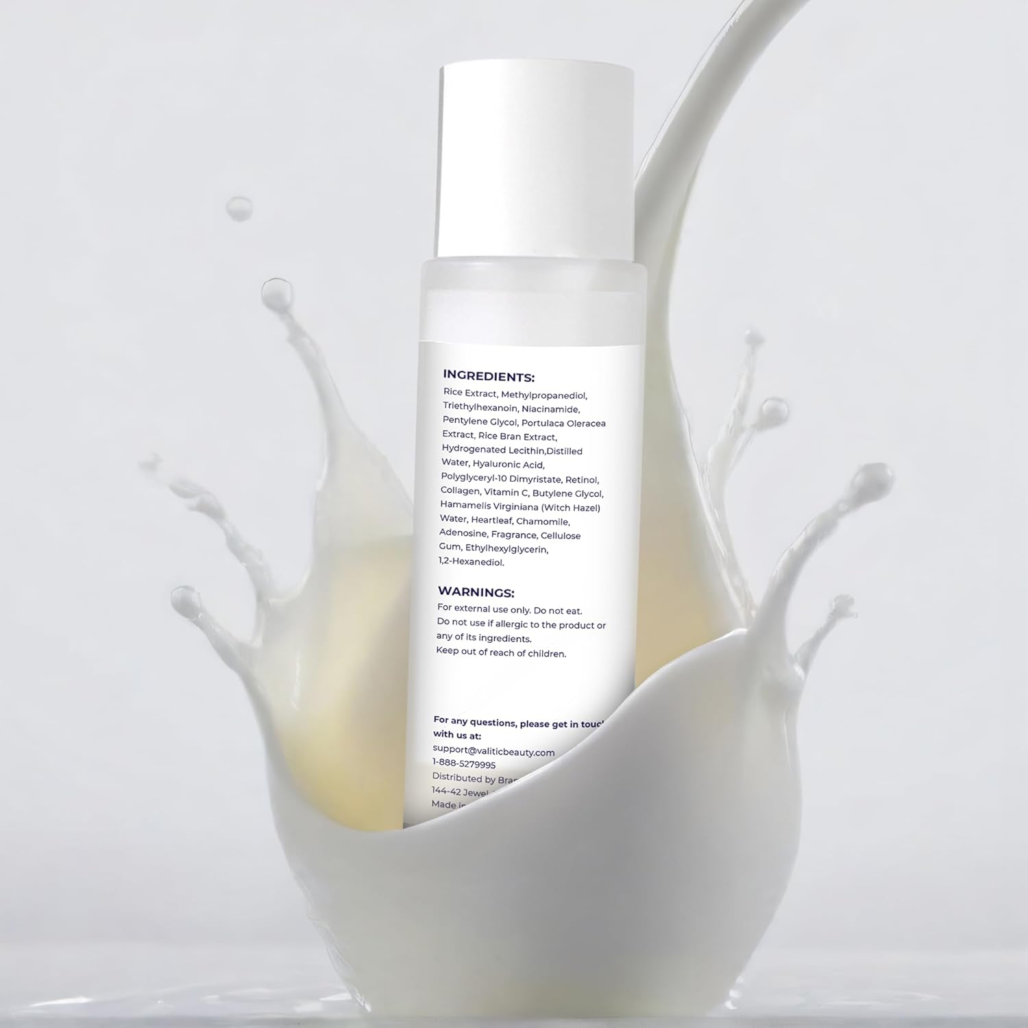VALITIC Rice Toner - 75 Rice Extract Milky Toner for Face with Niacinamide, Heartleaf, Witch Hazel and Chamomile Essence - Facial Glass Skin Hydrating Skin Care - 200 ml, 6.76 fl oz - Image 8