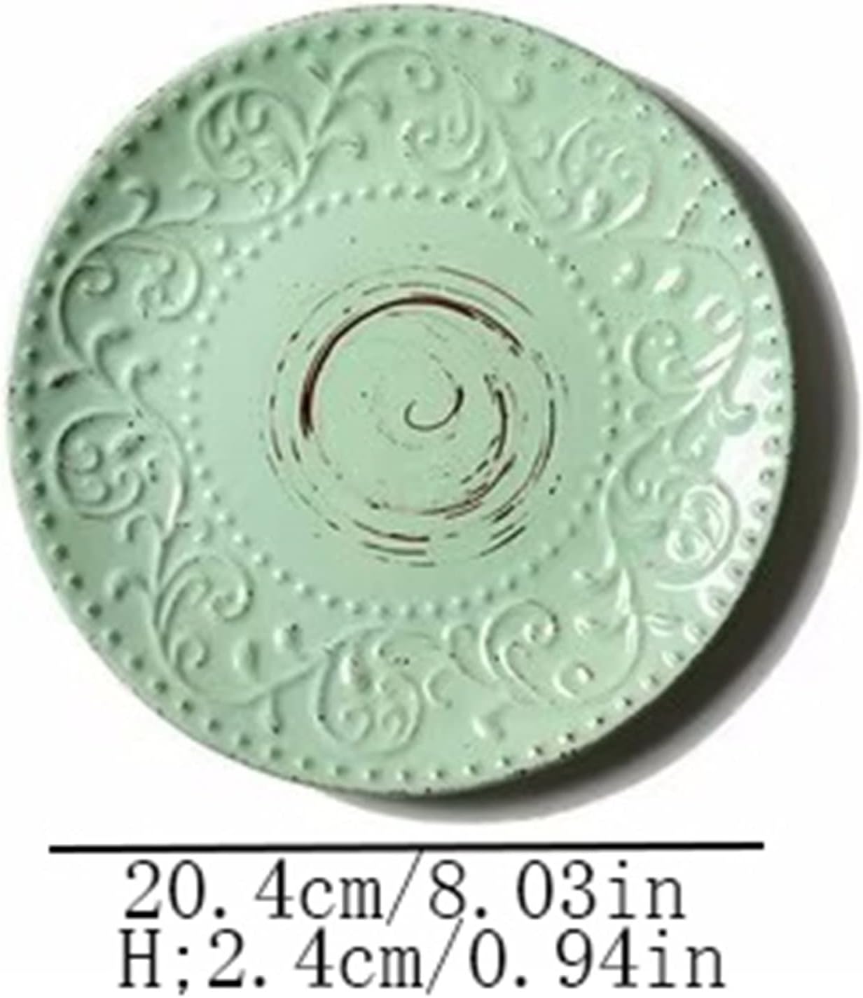 Dinner plate, Vintage Tableware with Embossed Patterns Home Ceramic Dinner Plate Dessert Plate Salad Plate Restaurant Coffee Shop Flat Plate,Dinnerware - Image 3