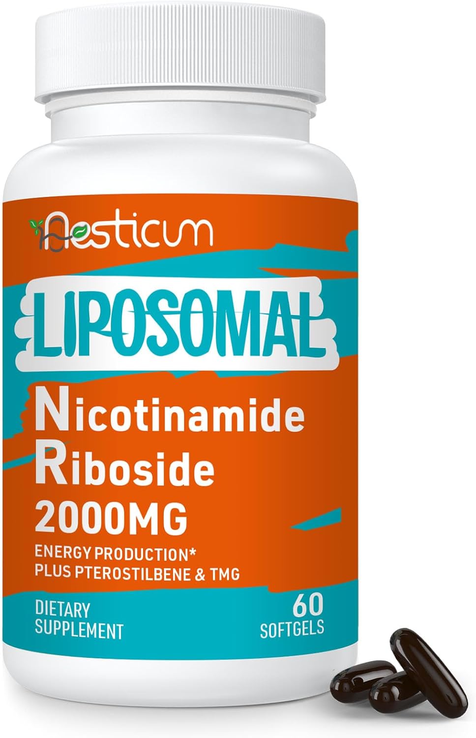 2000 MG Liposomal Nicotinamide Riboside Supplement with TMG & Pterostilbene, High Bioavailability NAD+ Boosting Supplement, Superior to Niacinamide for Energy, Immunity, Age Resistance, 60 Softgels - Image 2