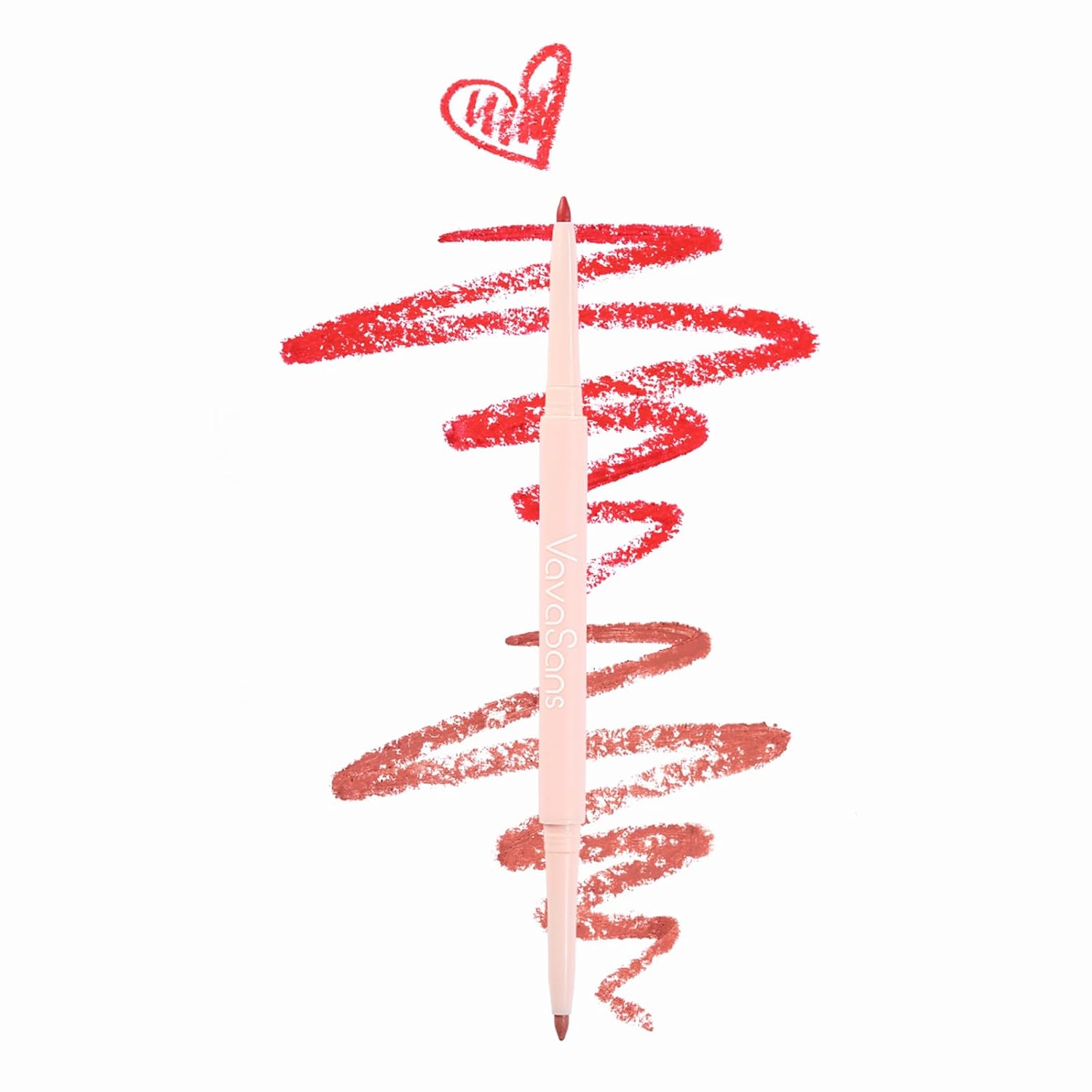 Matte Lip Liner Mechanical Pencil Ultra-Blendable Ruby Red and Pink Dual Ended Two Color Retractable Lipliner Pigmented Smooth Creamy Textured Waterproof Smudge Proof Long Lasting Makeup - Image 2