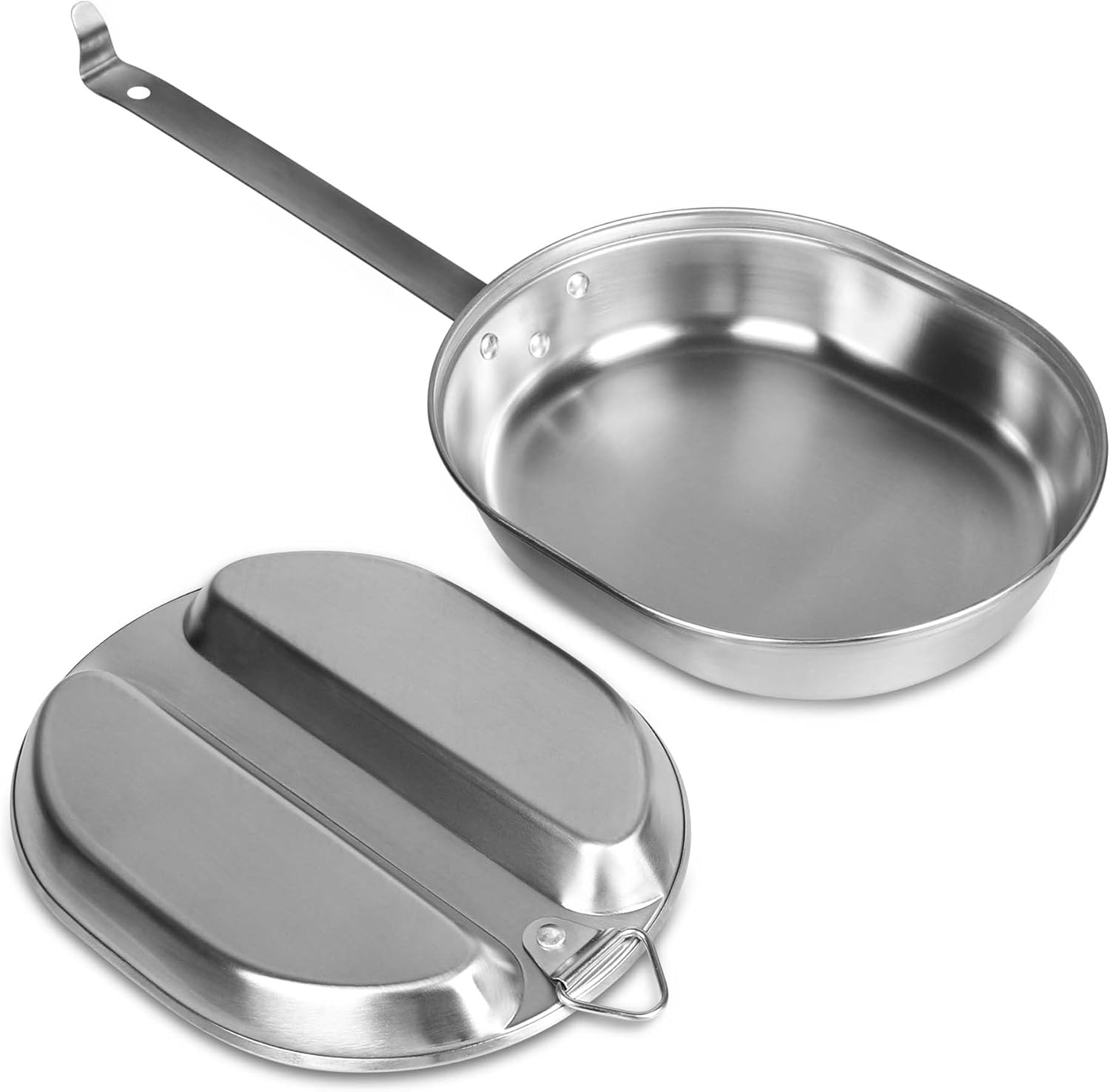 Goetland 304 Stainless Steel US Military Mess Kit Plate Set GI Type Outdoor Camping Hiking Picnic BBQ Beach - Image 3