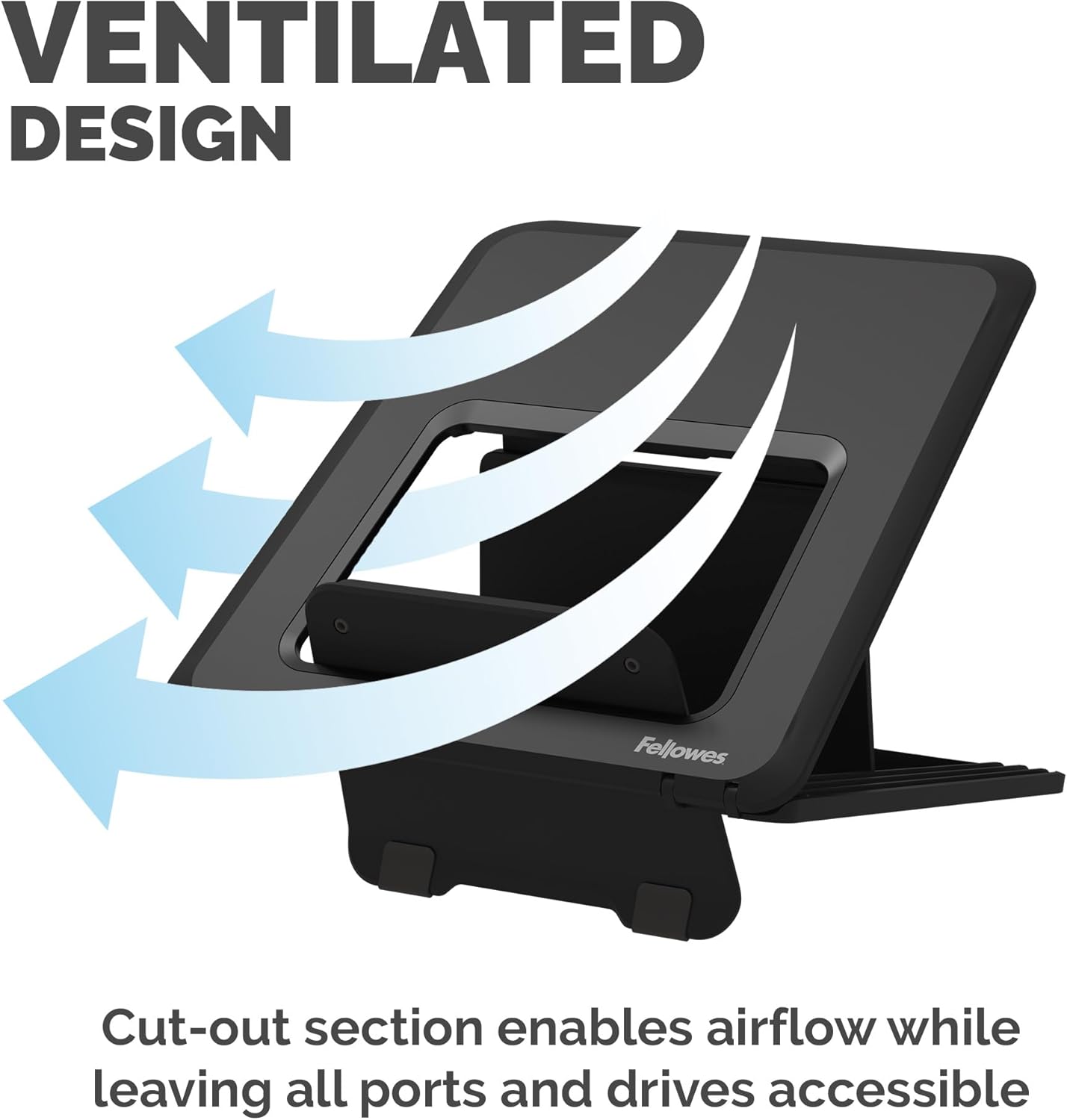 Fellowes Breyta Laptop Stand for The Home and Office, 12 Height Adjustments, 14" Monitor Size- Black - Image 7
