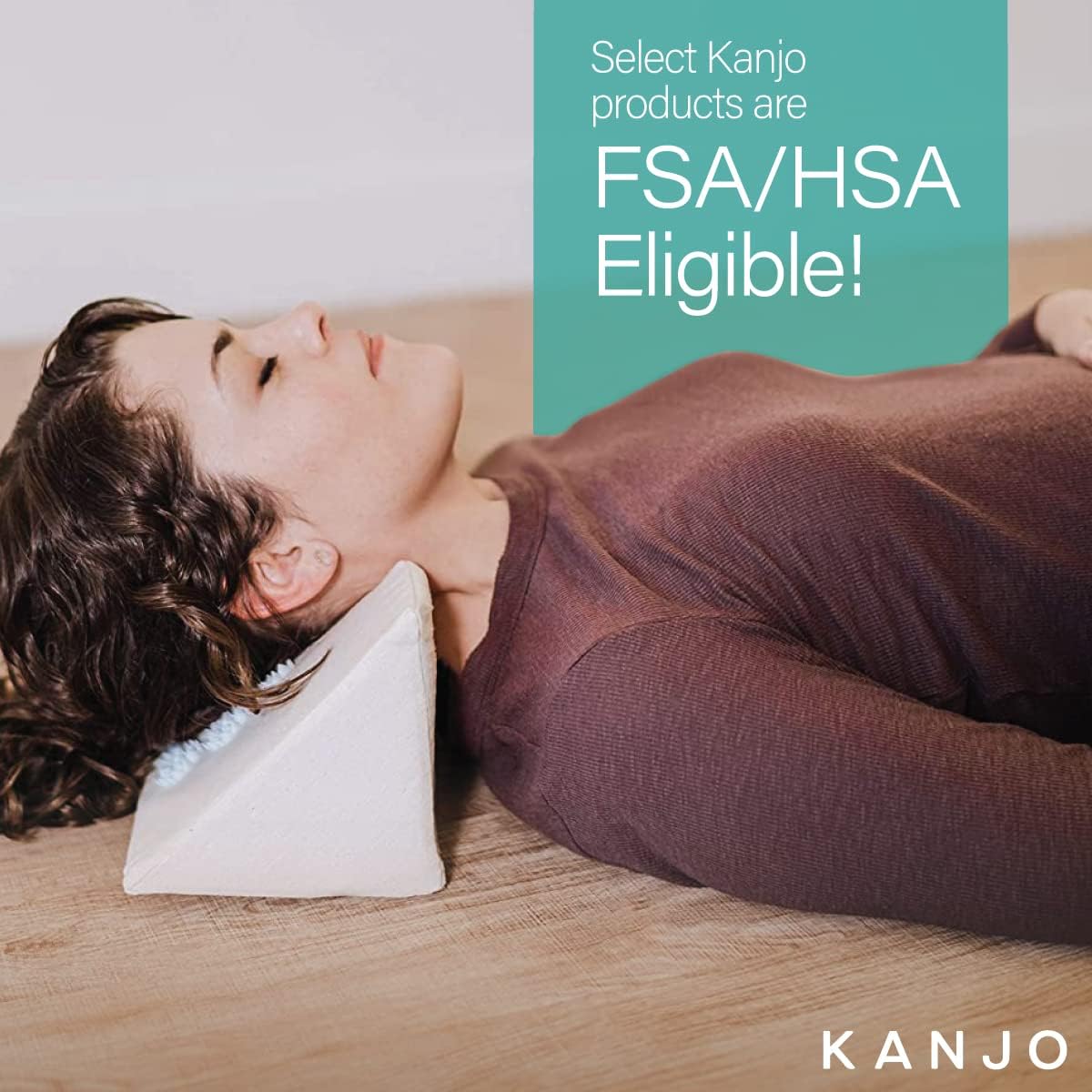 Kanjo FSA HSA Eligible Acupressure Neck Pain Relief, Cervical Traction Wedge Pillow - High Density Memory Foam Core - Cervical Traction Neck Pillow - Relieves Back and Neck Pain, Stress Relief - Image 7