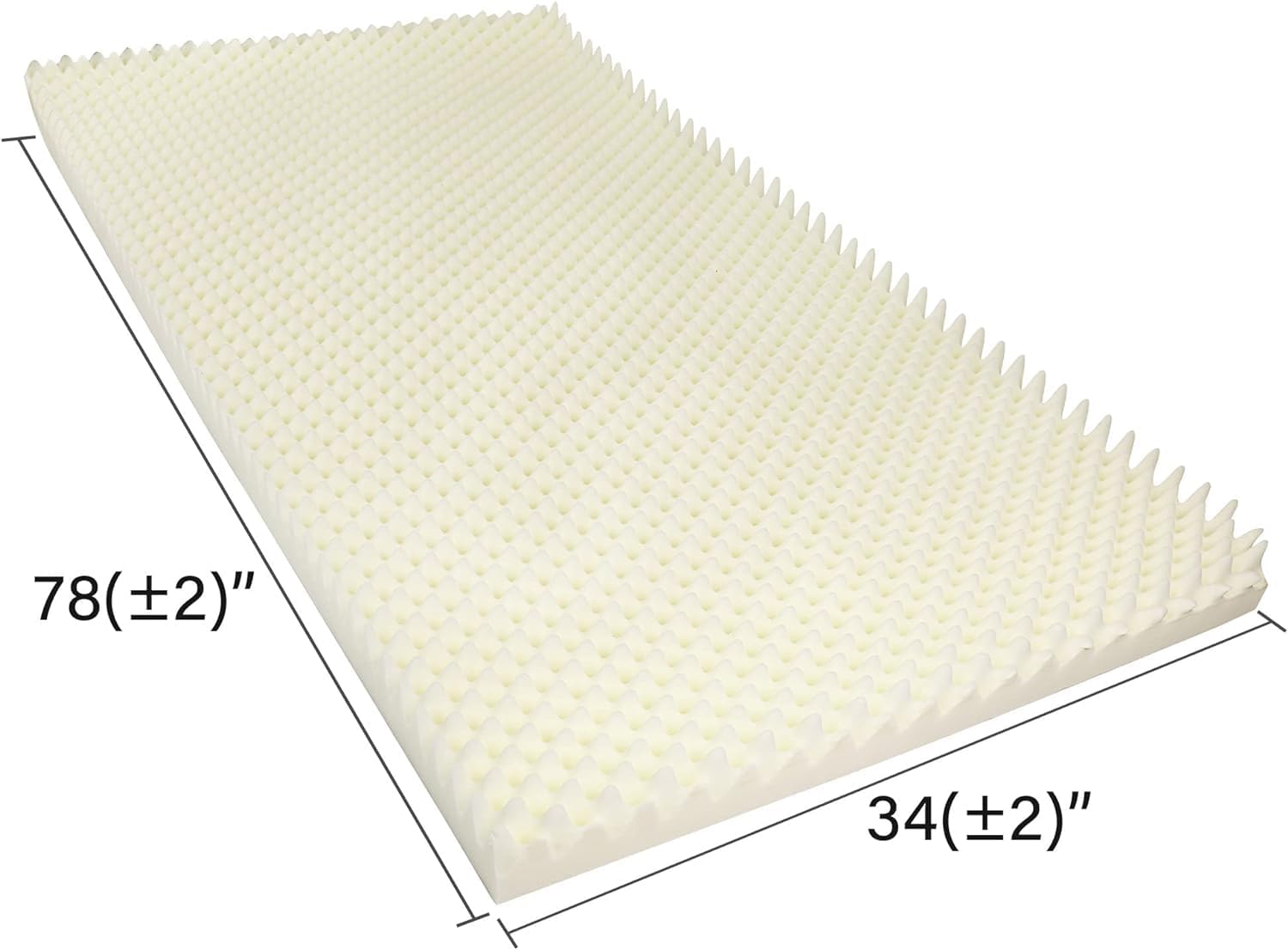 Vaunn Medical Egg Crate Mattress Topper, Fragrance-Free, Dye-Free, Convoluted Foam for Pain Relief on Pressure Sores, Ventilated Therapeutic Support and Recovery, Hospital Bed Twin (79" x 35") - Image 5