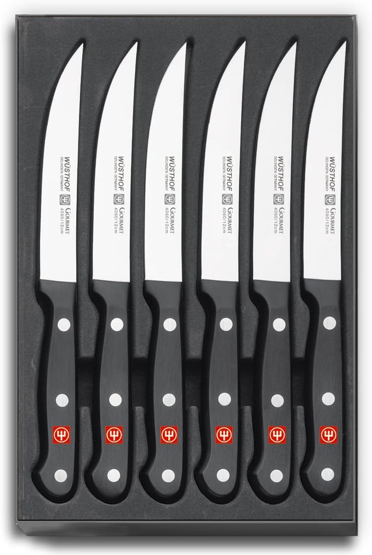 Wusthof Gourmet Six 6-Piece German Precise Laser Cut High Carbon Stainless Steel Kitchen Steak Knife Set – Model 9728 - Image 2