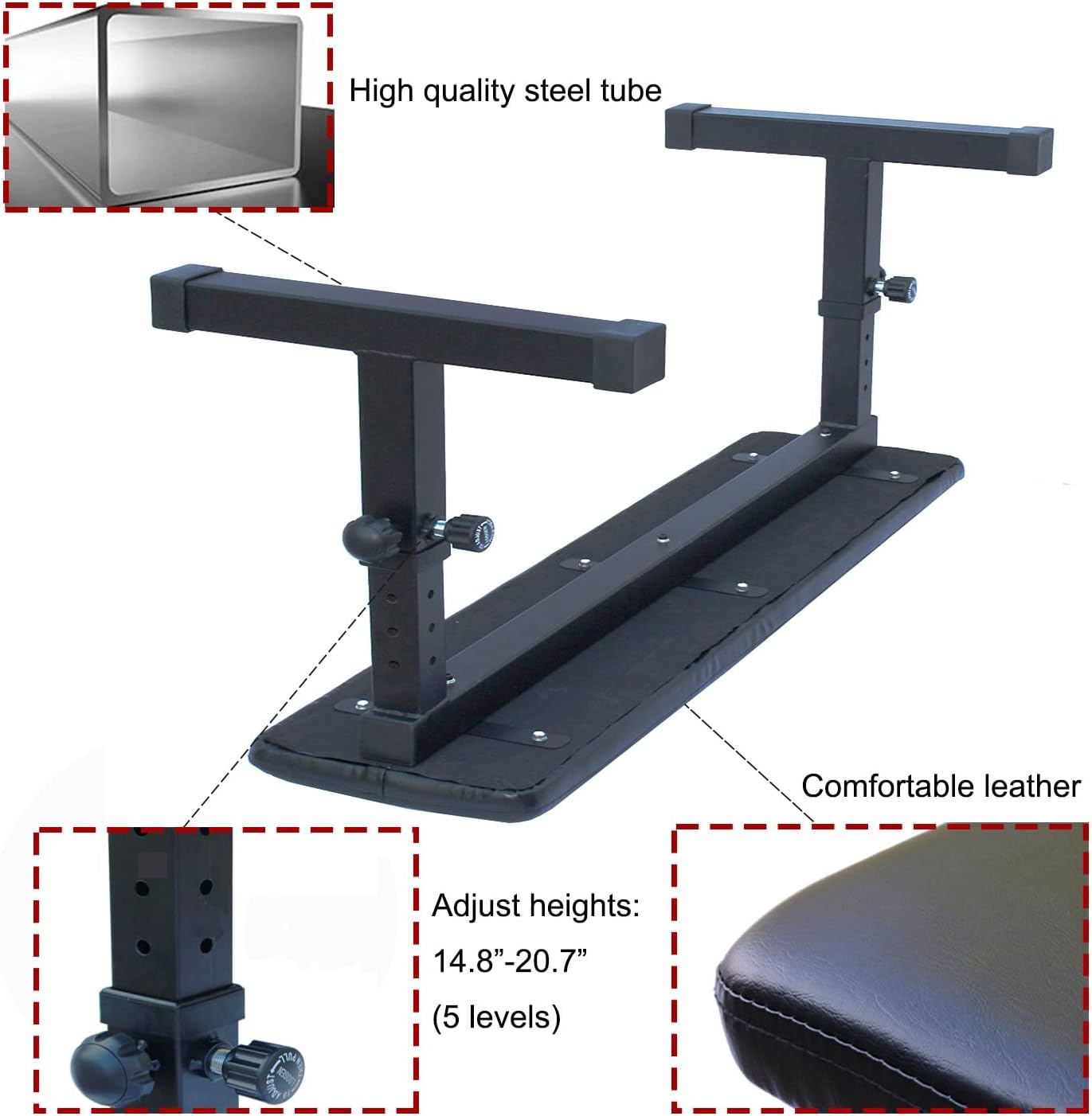 Icoud Flat Weight Bench Utility Workout Adjustable Height Bench for Strength Training Exercise & Fitness - Image 5