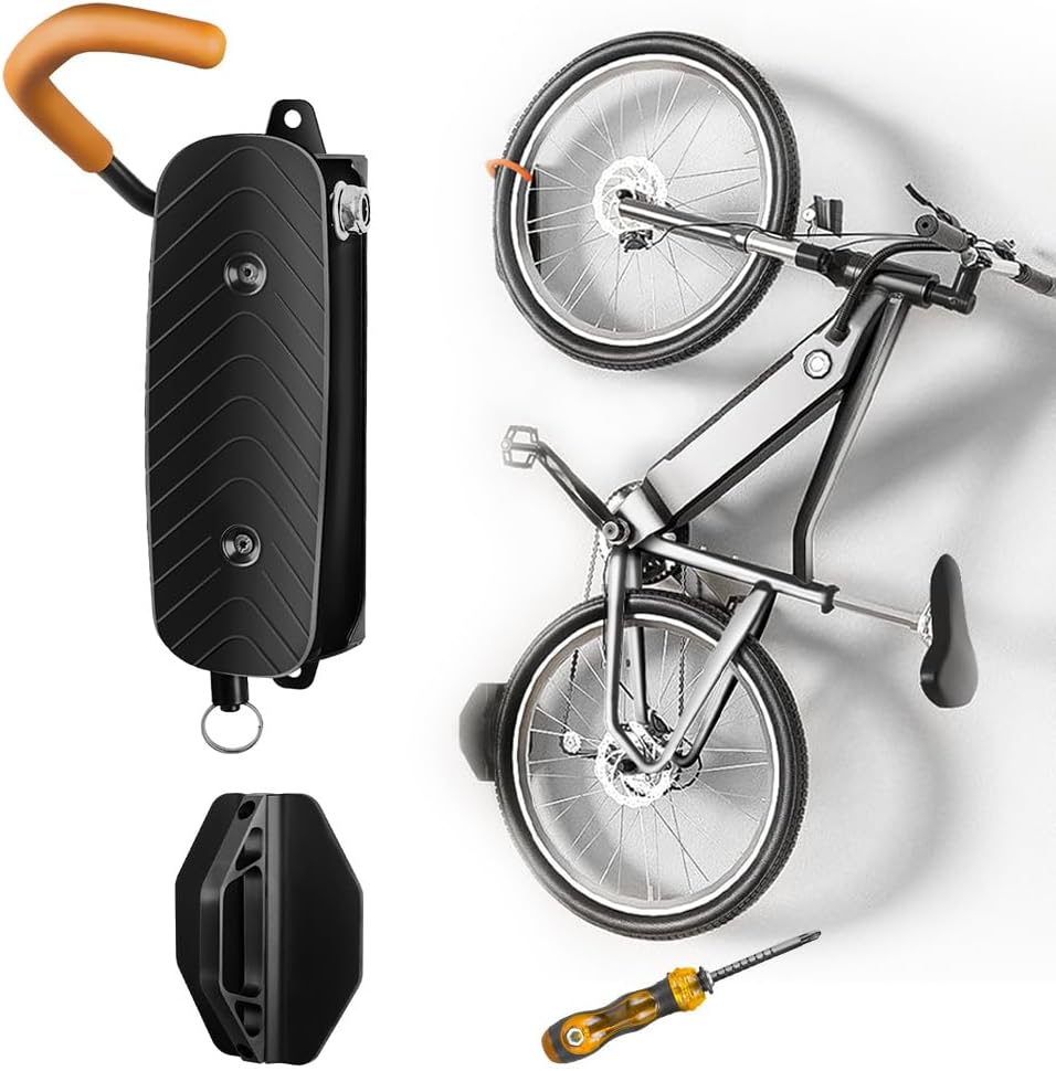 Swivel Bike Wall Mount, Garage Bike Rack Wall Mount, Bike Rack for Garage, Heavy-duty Bike Wall Mount Swivel Bike Rack for MTB, Road, eBike, Holds Up to 66 Lbs, 1 Pack - Image 2