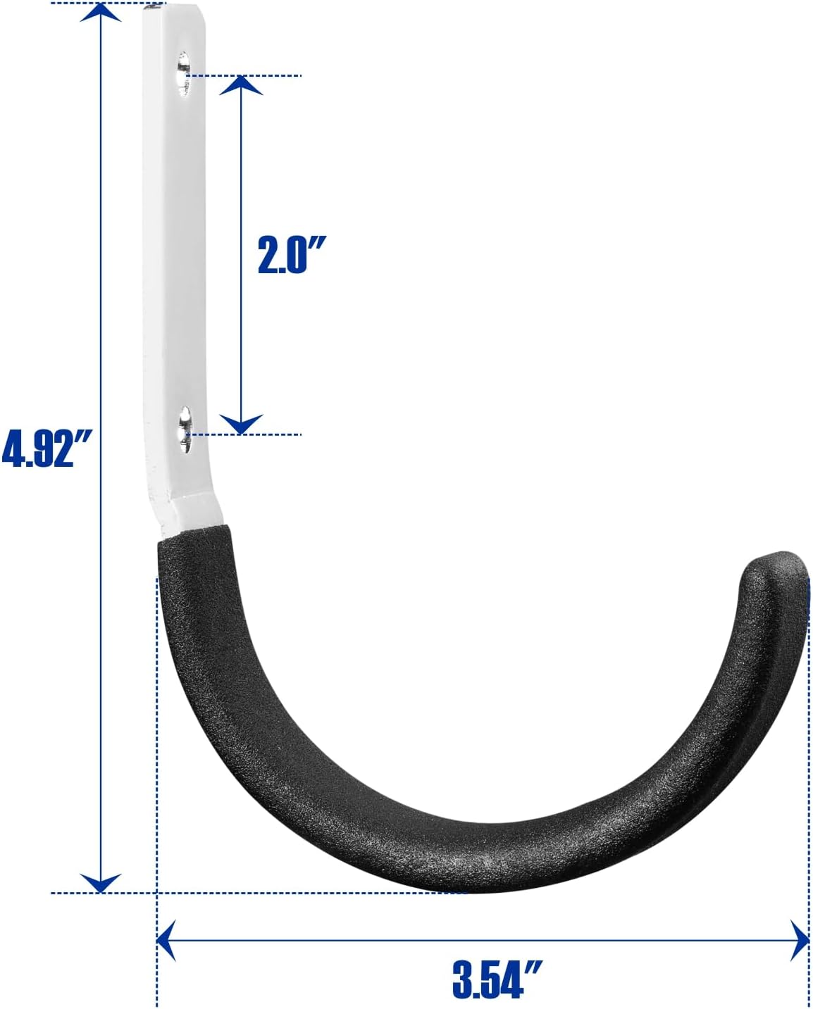 Heavy Duty Steel Garage Hooks,Garage Storage Utility Hooks,Heavy Duty Garage Garden Tool Organizer,Steel Wall Mount Hooks, Garden Hose Hanger, Small U Hooks (Black 6 Pack) - Image 3