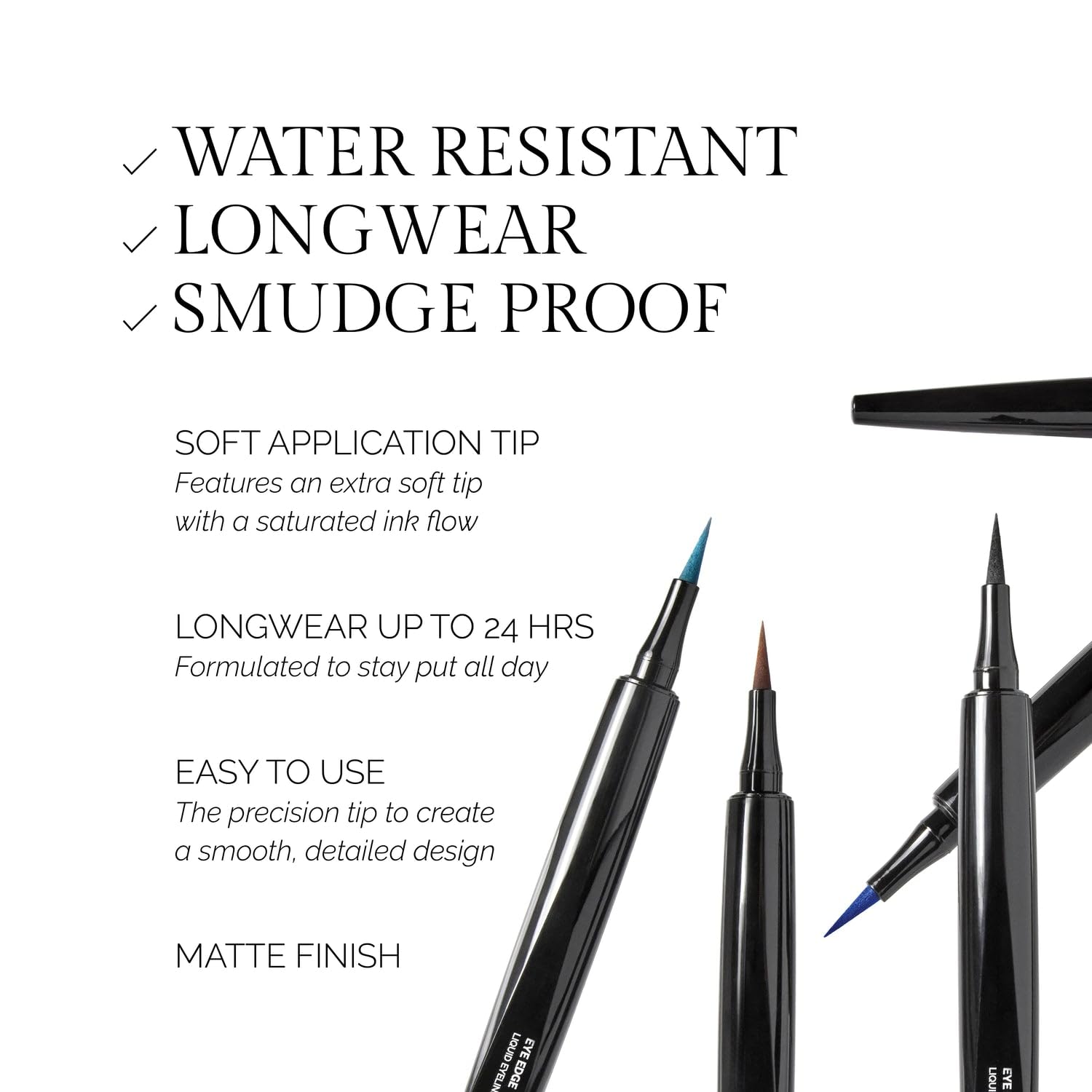 OFIR Eye Edge Liquid Eyeliner Pen | Water and Smudge Proof | Long Lasting Matte Finish, Soft Tip with Bold Pigment | Cruelty Free Formula | Brown Eyeliner for Women | Carob - Rich Brown | 0.04 Fl Oz - Image 5