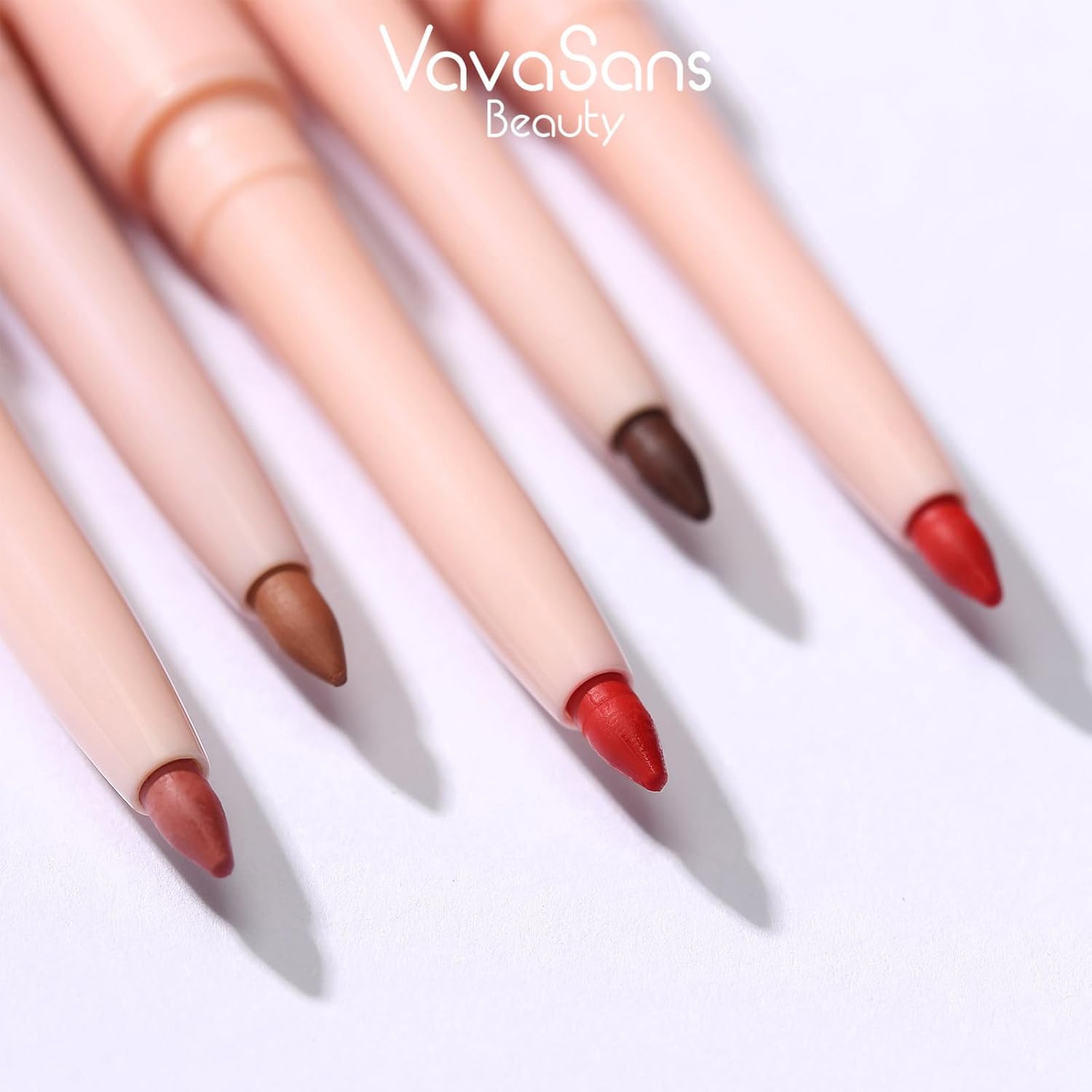 Matte Lip Liner Mechanical Pencil Ultra-Blendable Ruby Red and Pink Dual Ended Two Color Retractable Lipliner Pigmented Smooth Creamy Textured Waterproof Smudge Proof Long Lasting Makeup - Image 6