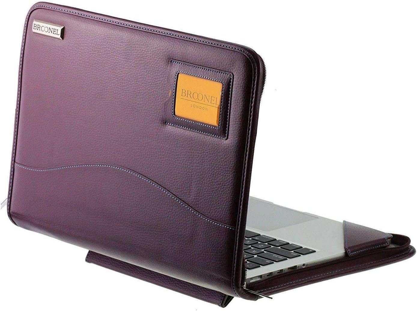 Contour Series - Purple Heavy Duty Leather Protective Case - Compatible with Jumper EZbook A5 14 inch FHD Ultra-Thin Laptop - Image 3