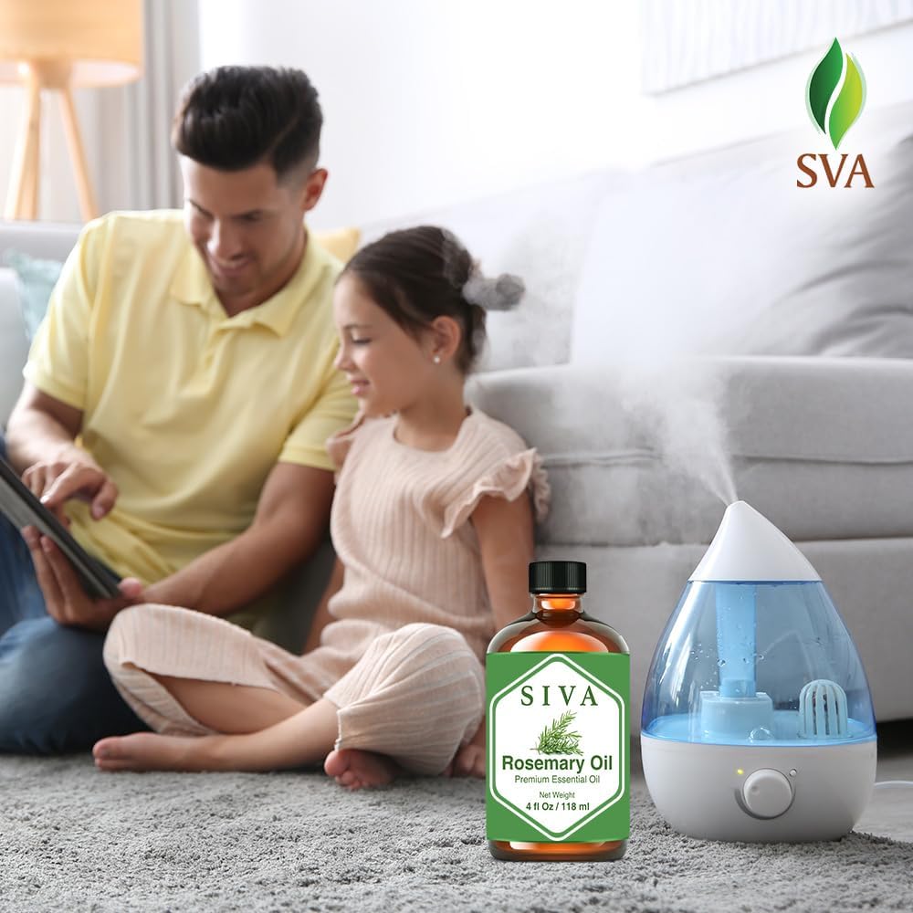 Siva Rosemary Essential Oil - 4 Fl Oz – Natural Rosemary Oil - for Diffuser, Face, Skin Care, Aromatherapy, Hair Care, Scalp and Body Massage - with Dropper - Image 5