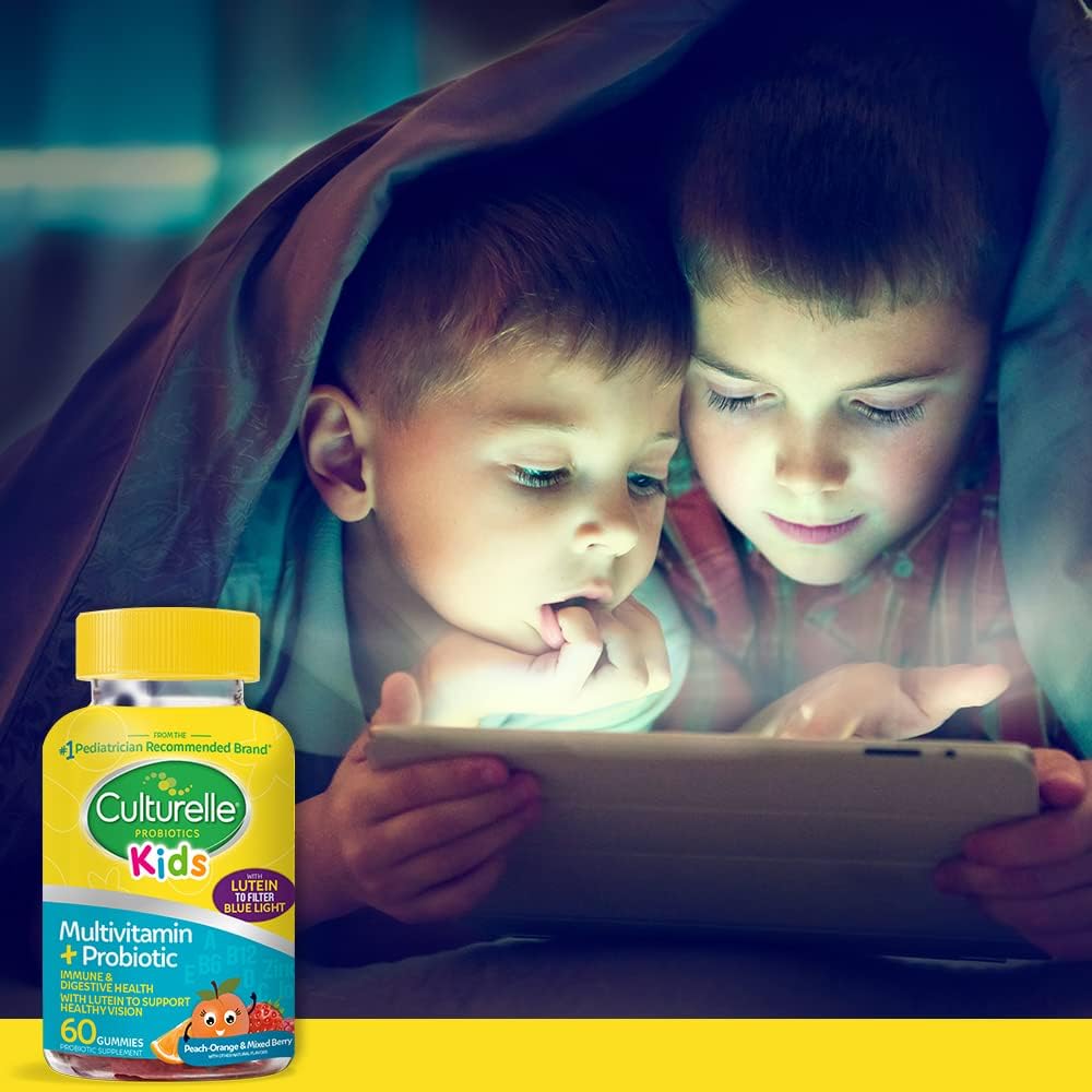 Culturelle Kids Probiotics, Multivitamin + Probiotic, Peach-Orange & Mixed Berry, 60 Gummies - Image 10