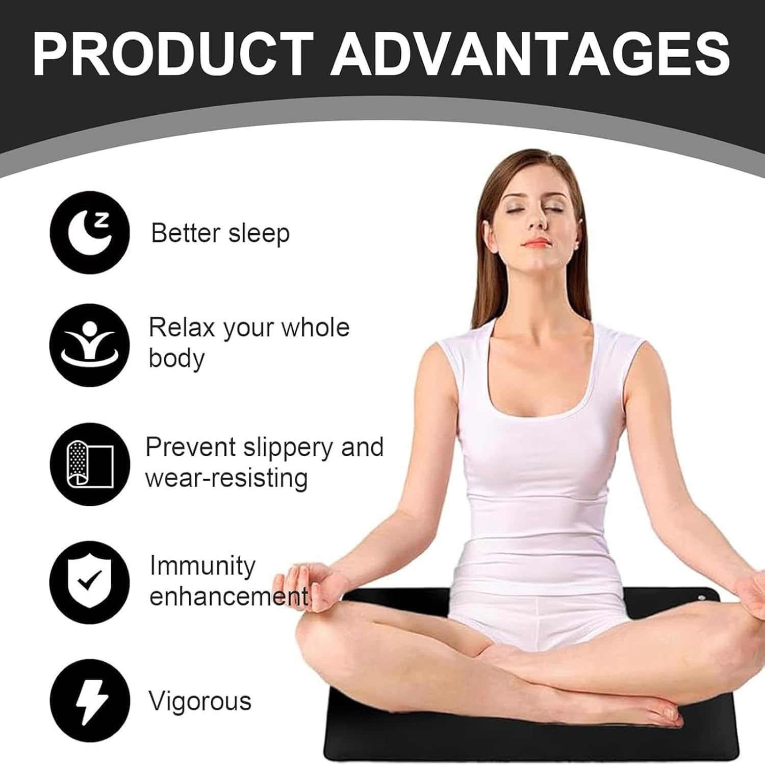 39.37 * 11.81 inches Grounding Pad for Feet Body Full, Grounding Mat for Bed Body Full, Earthing Mats Set with CordX - Image 7