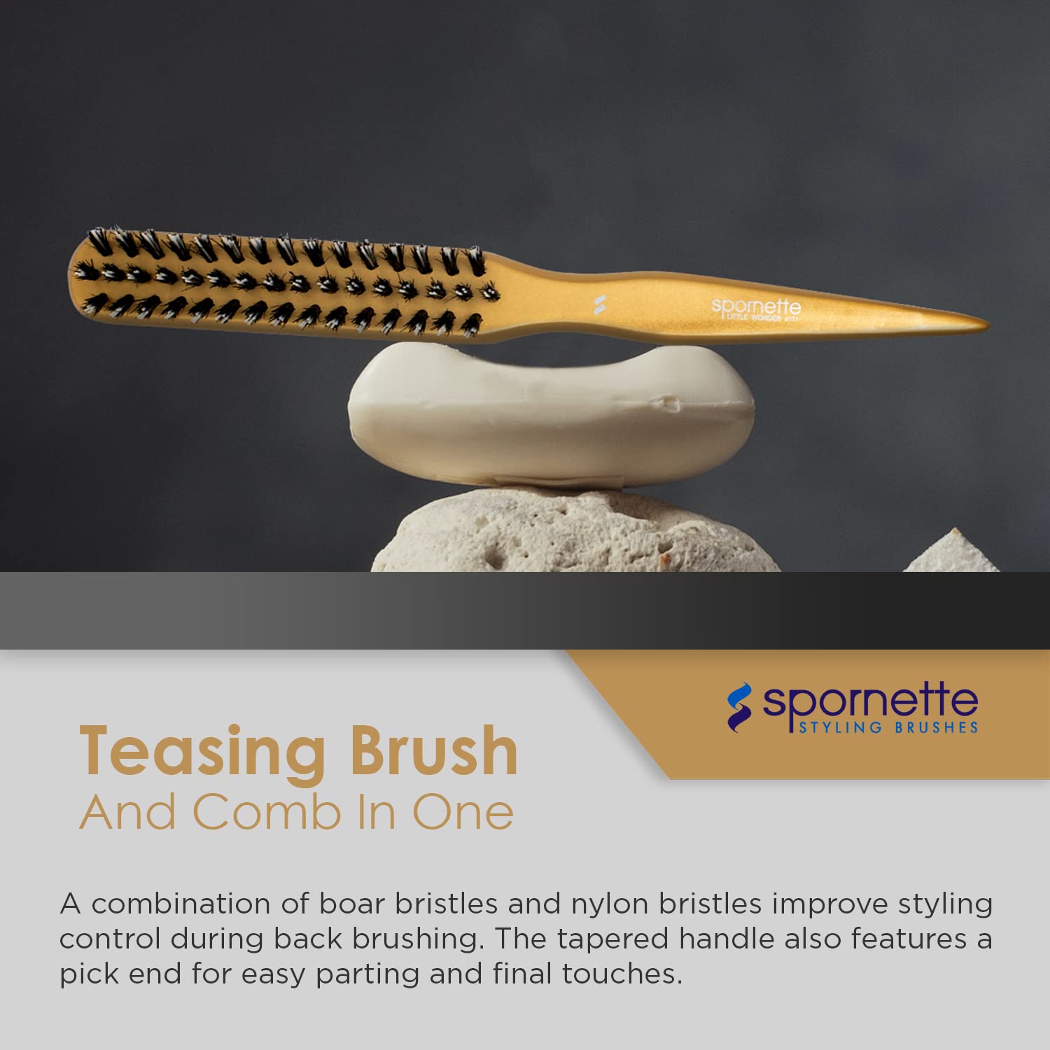 Spornette Little Wonder Boar and Nylon Bristle 111 - Image 5