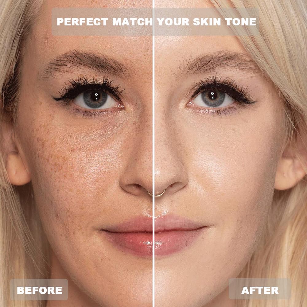 Foundation 4 in 1 - Color Changing Foundation, Medium Spectrum with SPF 50, Hypoallergenic Hydrating Liquid Concealer, Long-lasting & Waterproof Natural Finish - 1.06 fl oz - Image 4