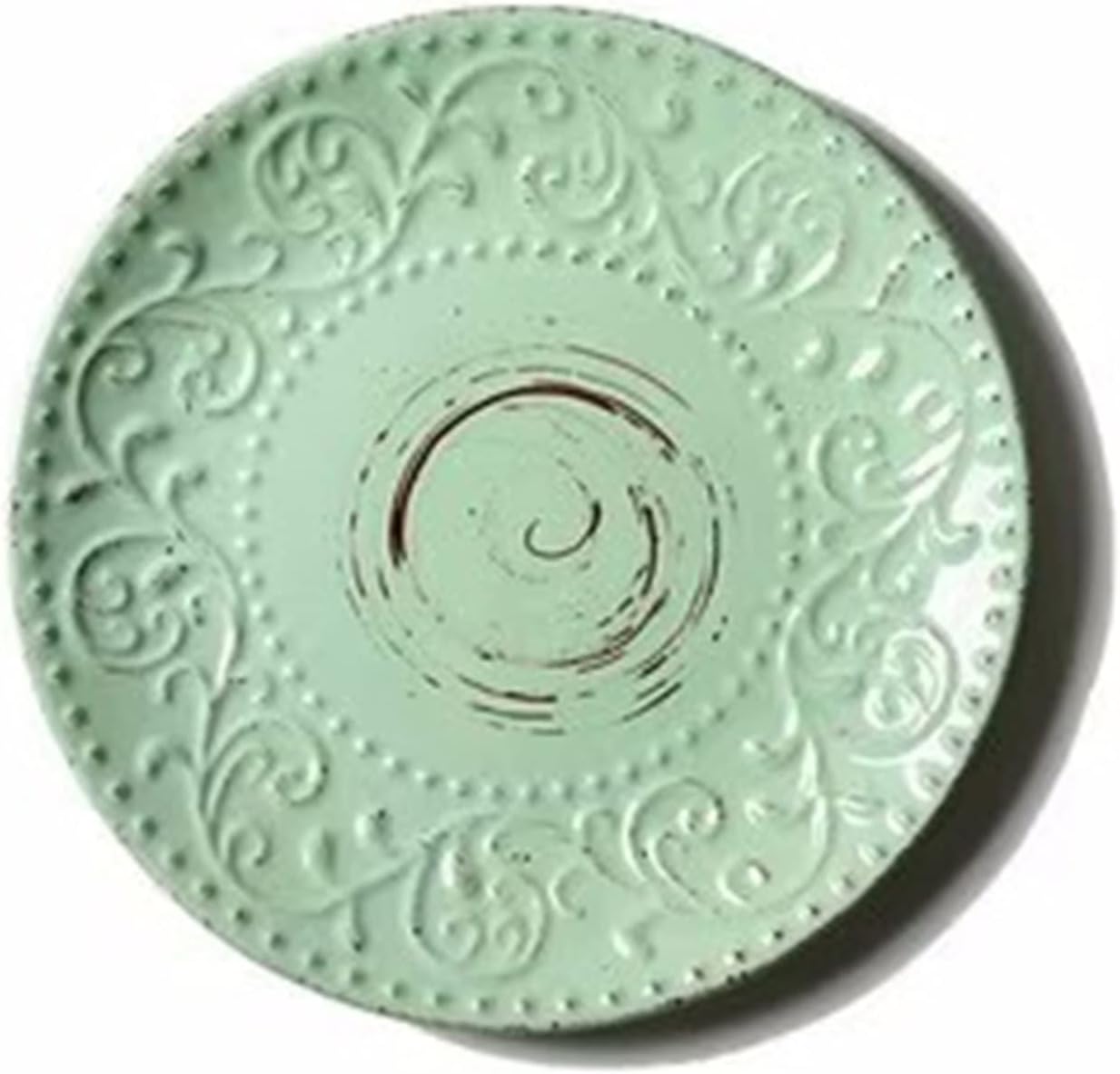 Dinner plate, Vintage Tableware with Embossed Patterns Home Ceramic Dinner Plate Dessert Plate Salad Plate Restaurant Coffee Shop Flat Plate,Dinnerware - Image 2