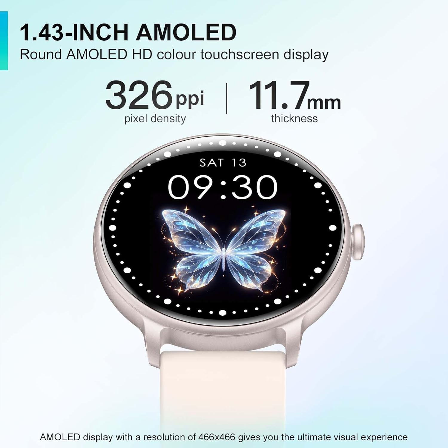 Smart Watch, 1.43'' AMOLED Smart Watches for Men Women (Answer/Make Call), Fitness Tracker with Heart Rate/Sleep Monitor, IP68 Waterproof Activity Tracker, Pedometer for Android iOS - Image 3
