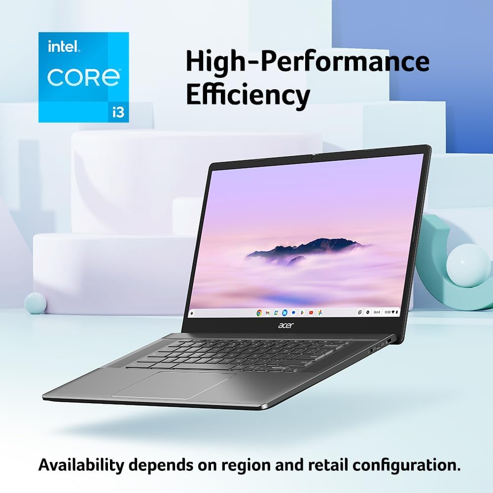 acer Chromebook Plus 515 Laptop with Google AI – 15.6" Full HD 1920 x 1080 IPS Touch Display | Intel Core i3-1305U | 8GB LPDDR5X | 256GB SSD | Wi-Fi 6E | FHD Camera | Chrome OS | CB515-2HT-33M4 - Image 8