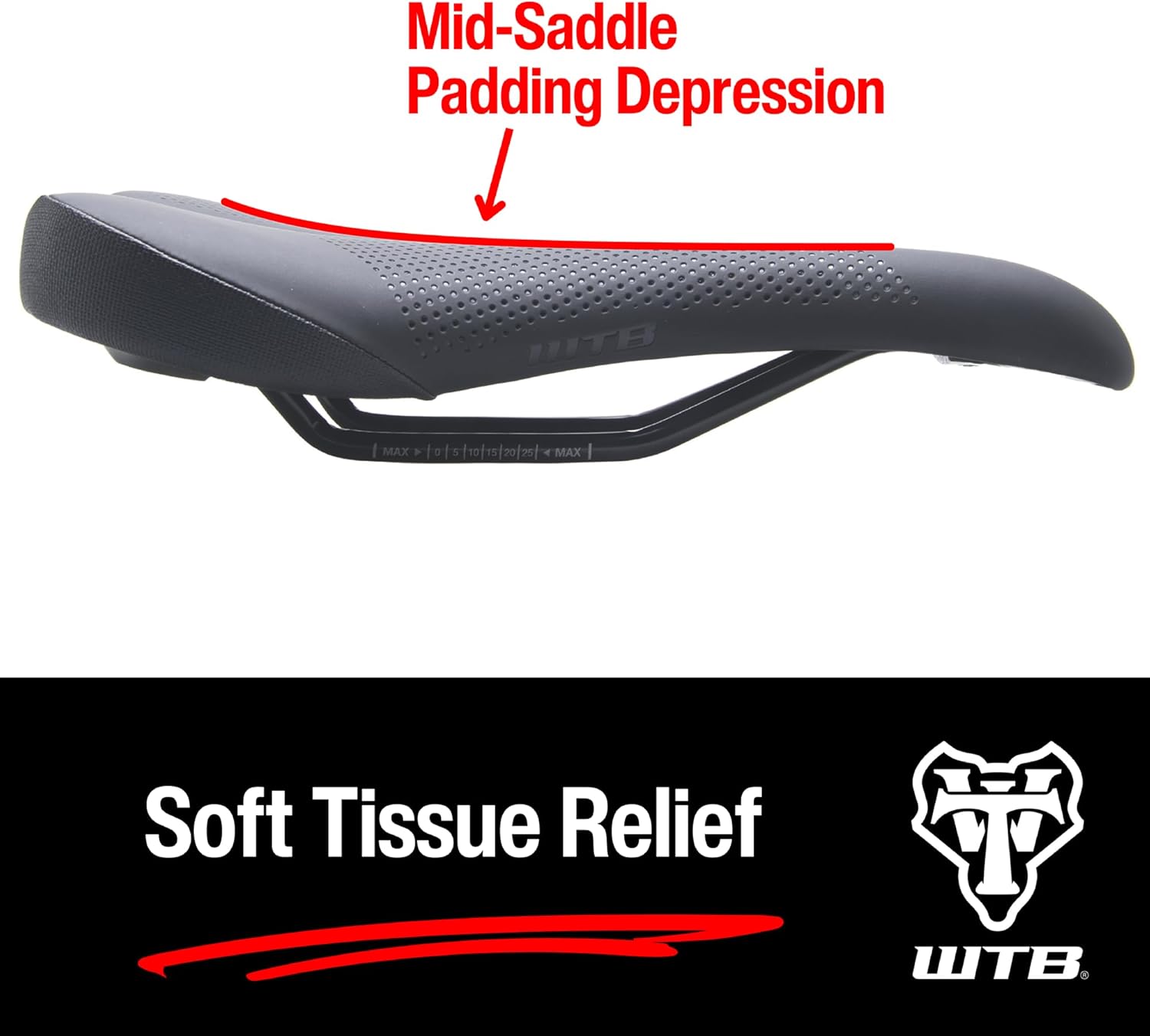 WTB Volt Bike Saddle - Comfortable Medium Thickness Padding, Contoured Shape with a Flex-Tuned Shell - Lightweight MTB Saddle for Optimal Support & Performance - Image 6