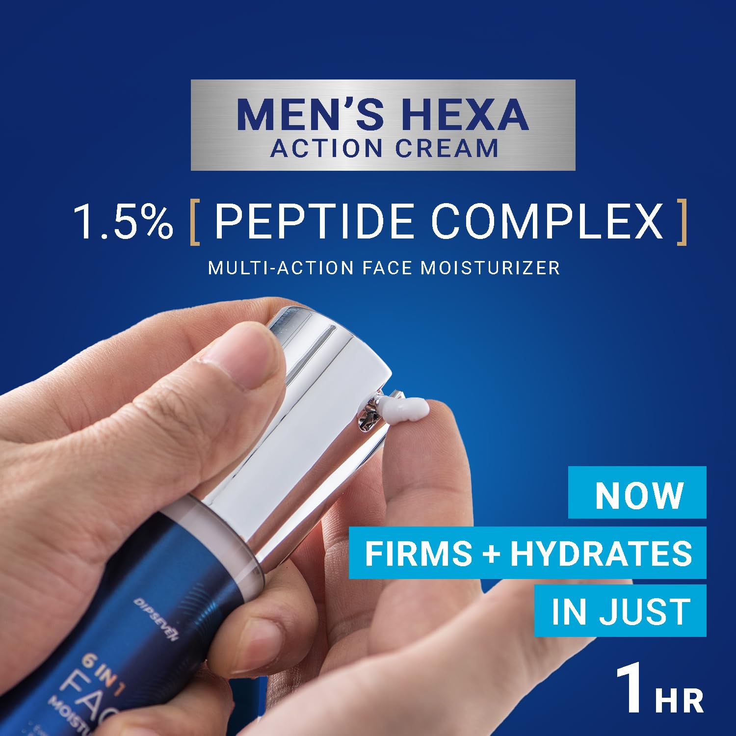6 in 1 Mens Face Cream – 6 in 1 Anti Aging Mens Daily Moisturizer - Wrinkles Cream Eye Bag Treatment for Men 1.7 oz - Image 5