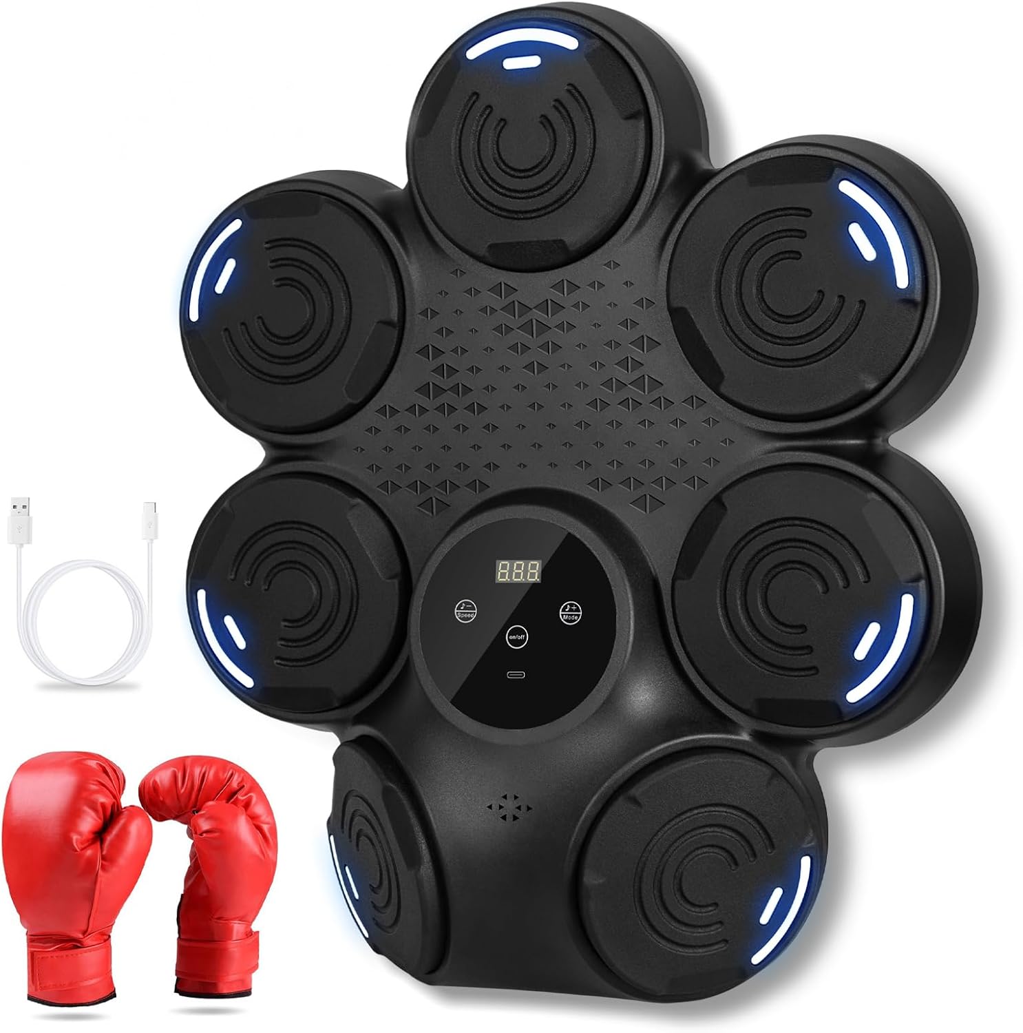 Smart Boxing Machine, 9 Speed-Modes Interactive Punching Trainer with Gloves, Music Boxing Machine Punching Equipment, Home Workout Boxing Target Machine with Wall Mounted - Image 2