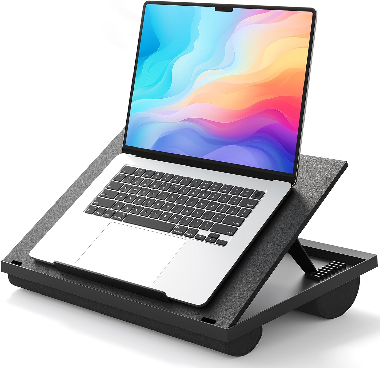 Adjustable Laptop Stand with 8 Angles - Dual Cushion Desk for Sofa, Bed, Car or Work Table by HUANUO - Image 2